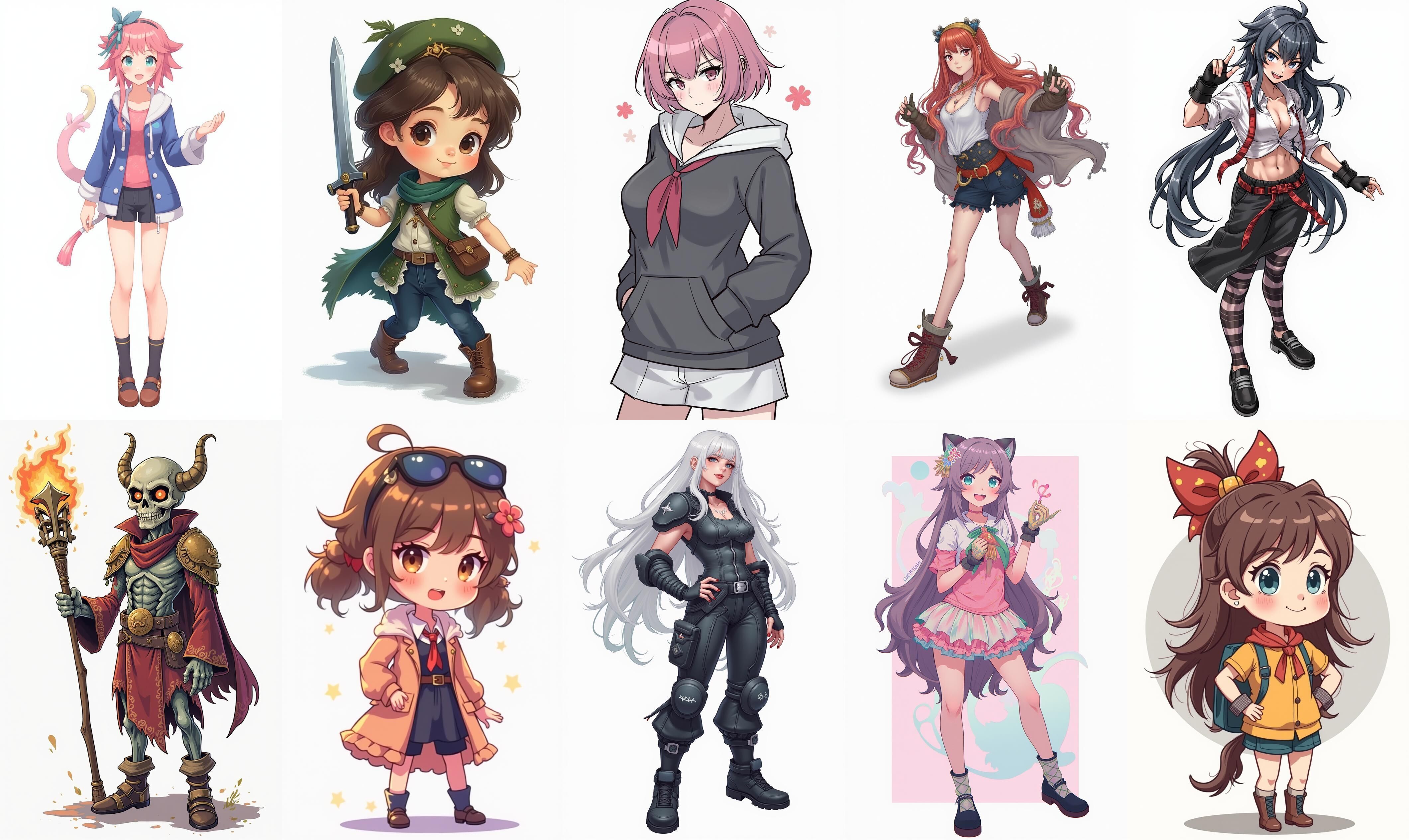 Mega Character  bundle 12 pack 100 fbx Low-poly 3D model_2