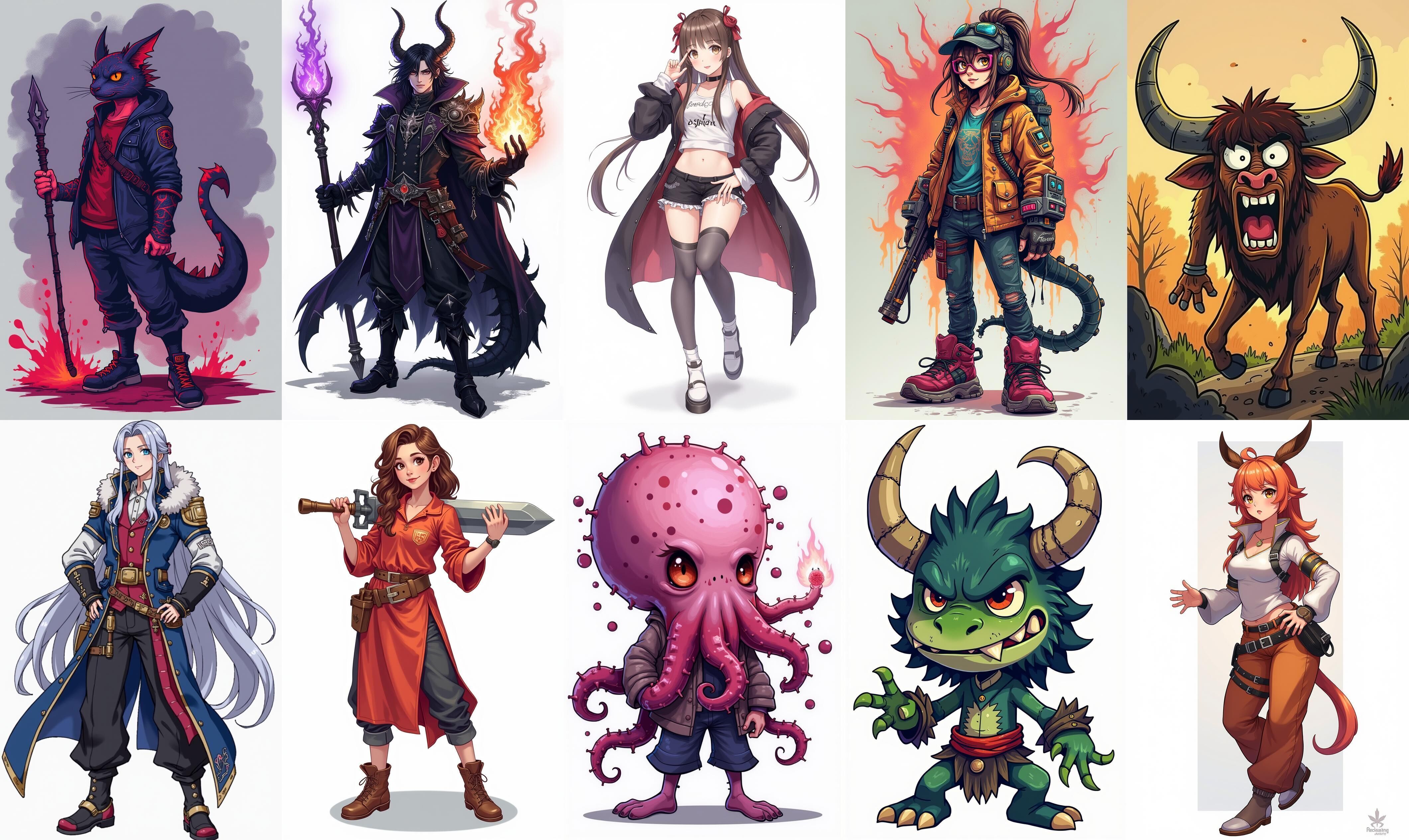 Mega Character  bundle 12 pack 100 fbx Low-poly 3D model_10