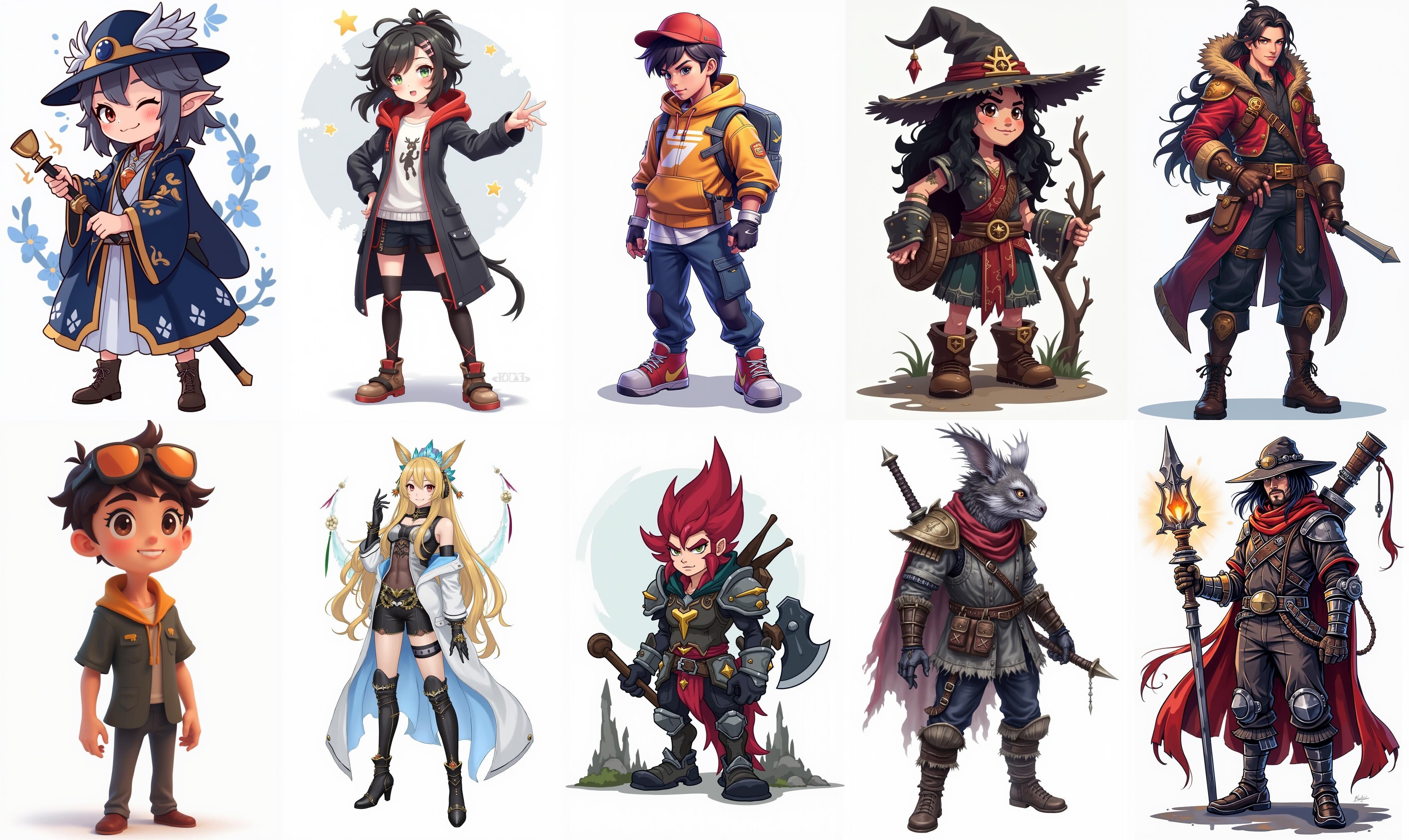 Mega Character  bundle 12 pack 100 fbx Low-poly 3D model_12