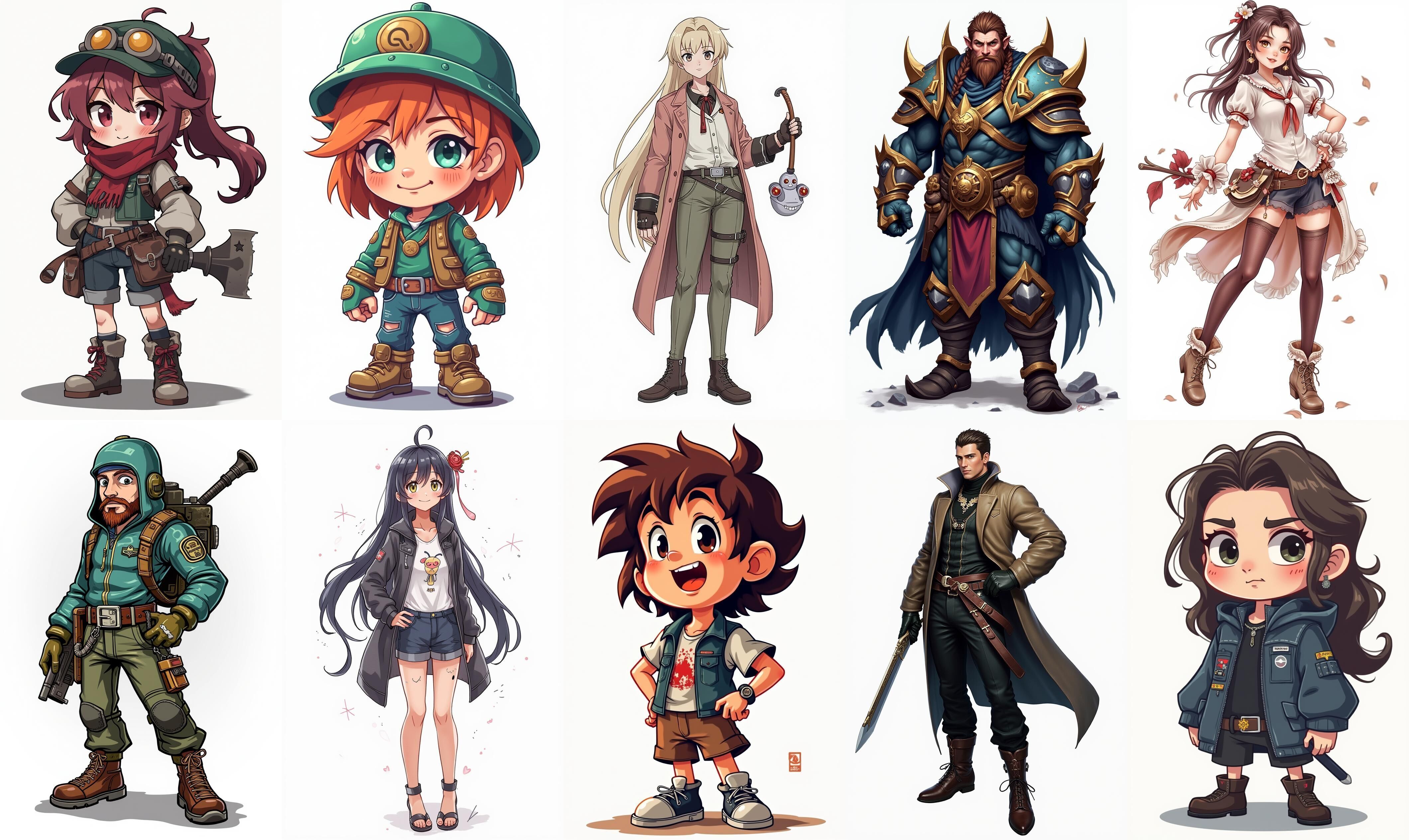 Mega Character  bundle 12 pack 100 fbx Low-poly 3D model_18