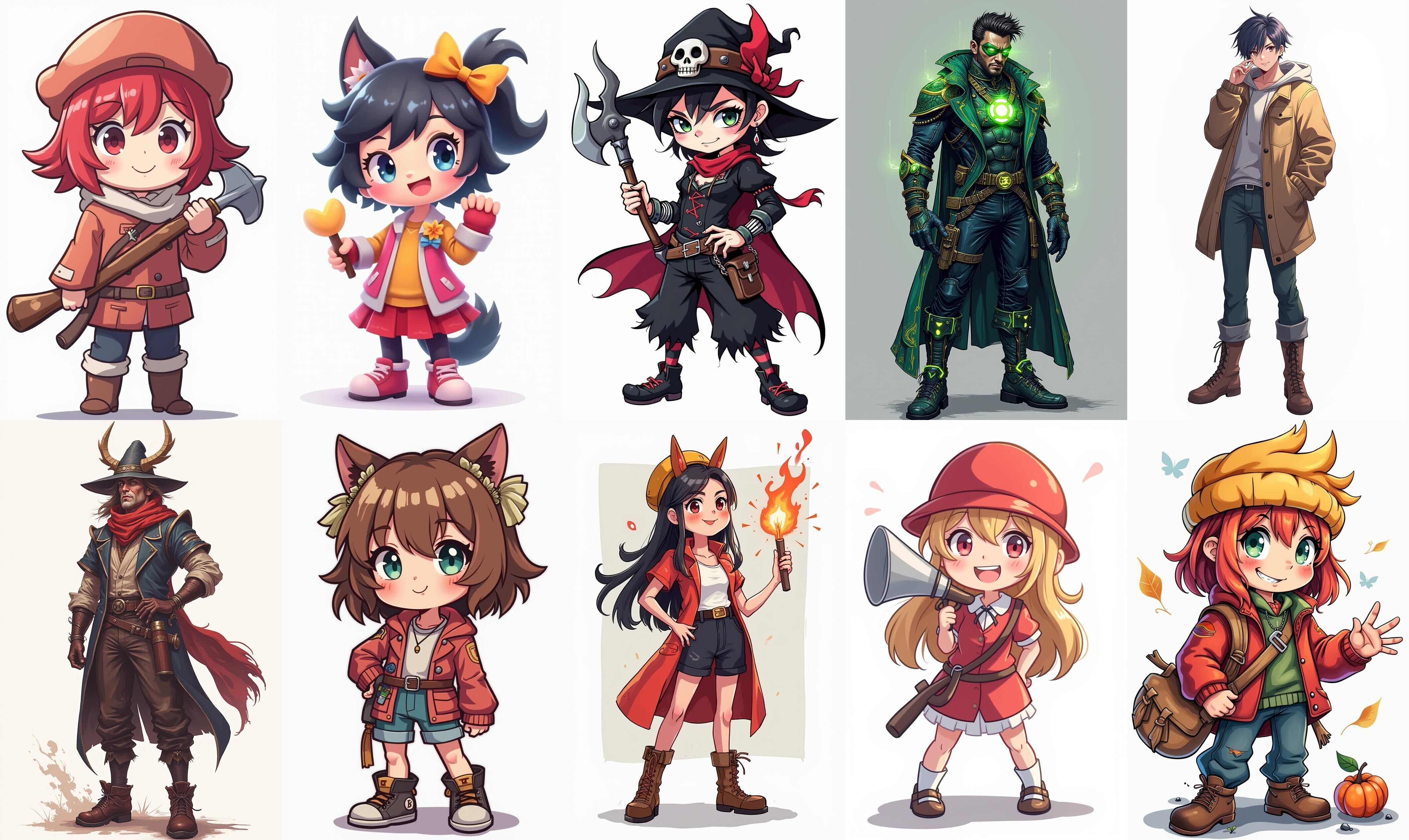 Mega Character  bundle 12 pack 100 fbx Low-poly 3D model_6