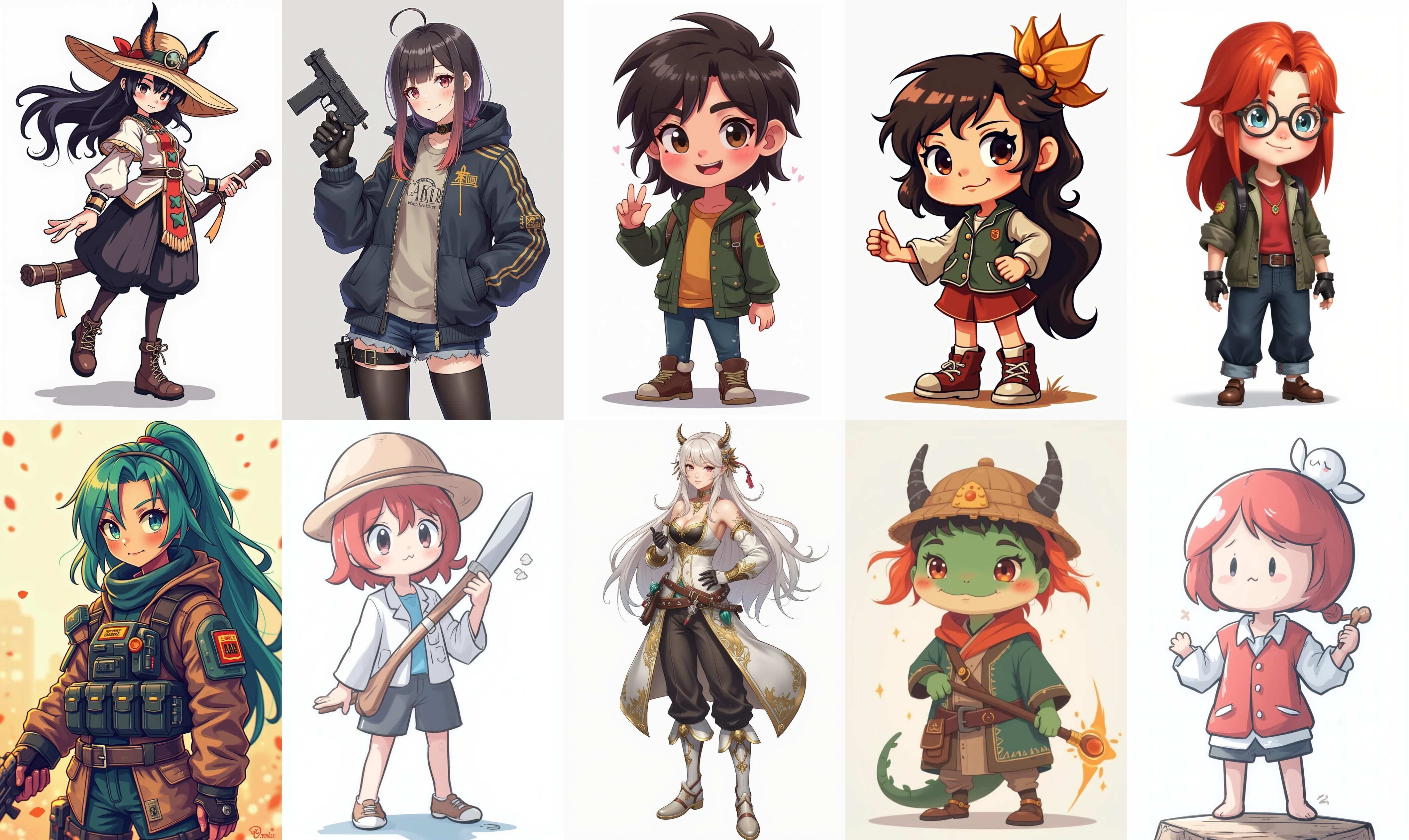 Mega Character  bundle 11 pack 100 fbx Low-poly 3D model_8