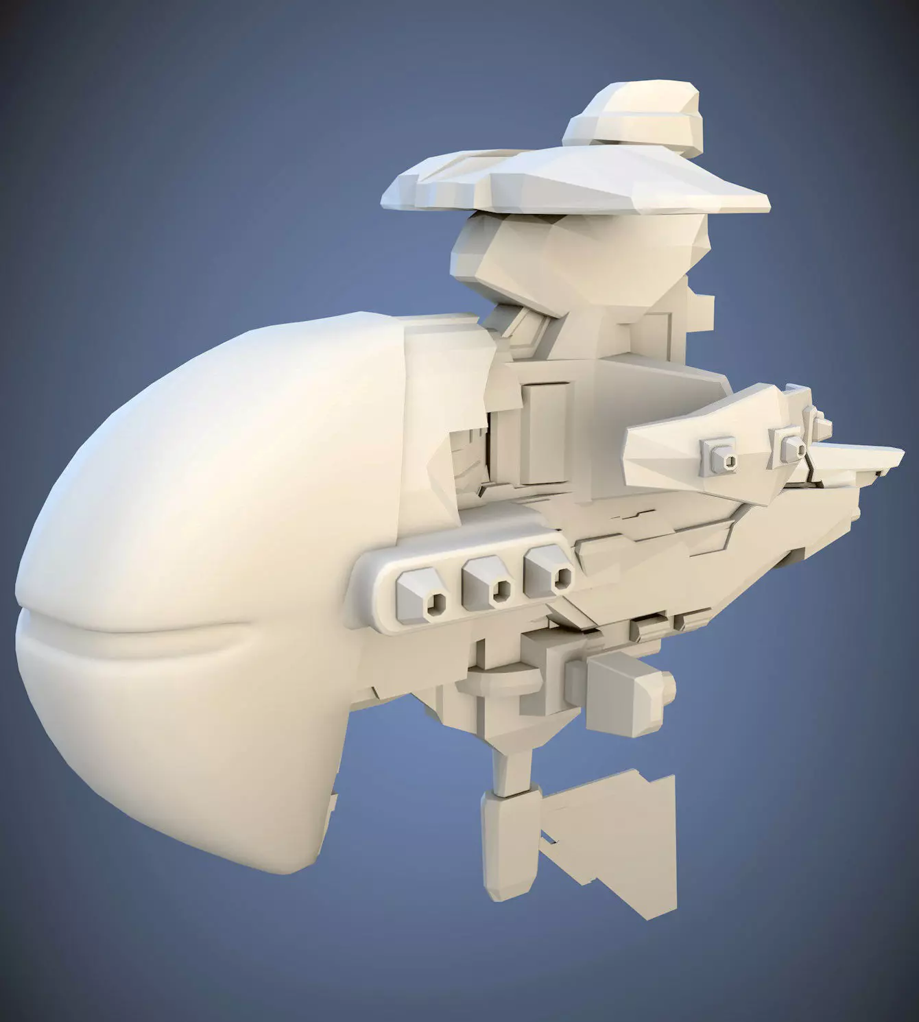 War Spaceship Free 3D model_0