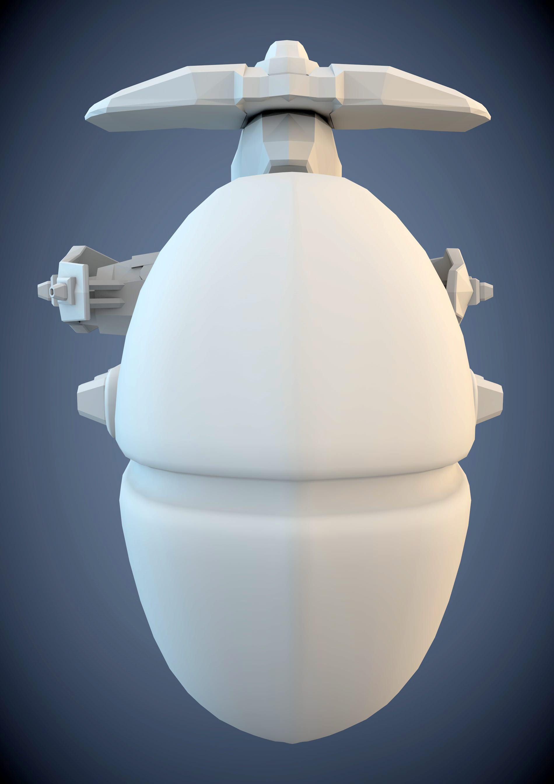War Spaceship Free 3D model_3