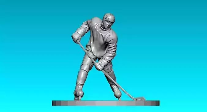  Hockey player skating model - 3D print