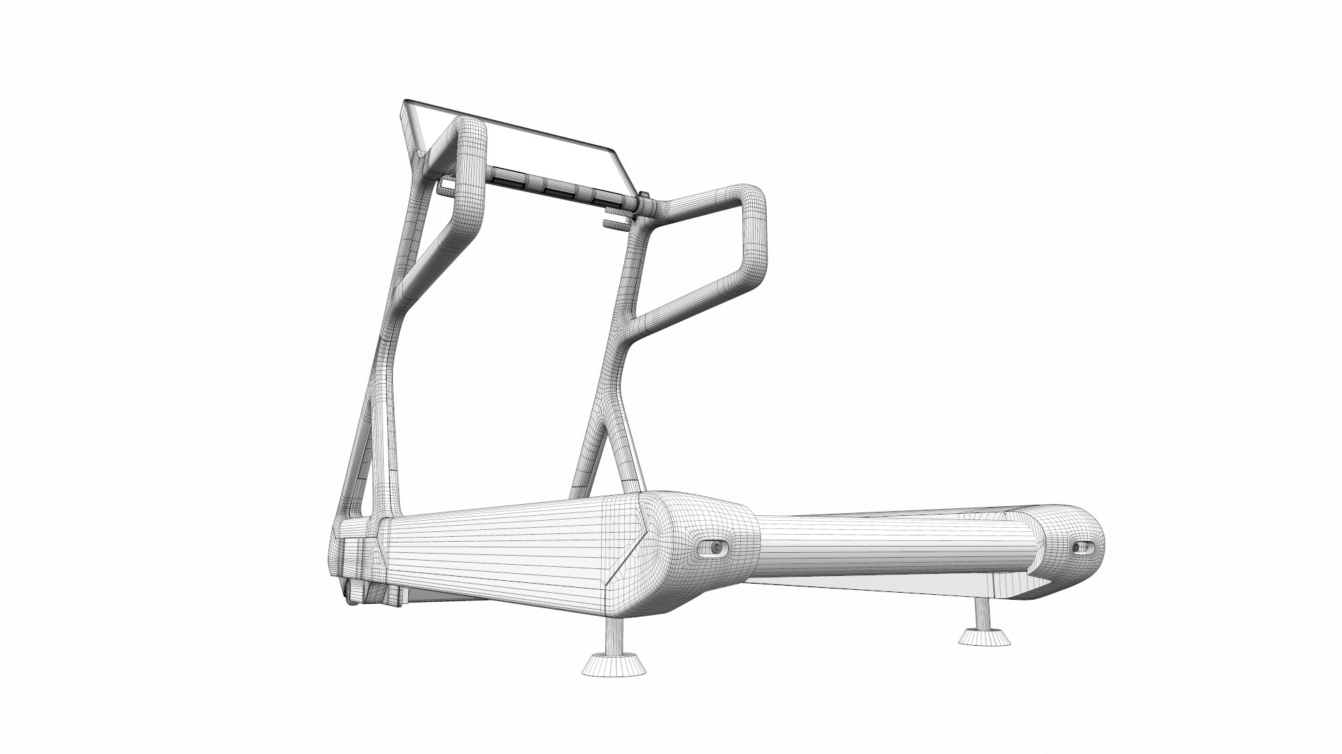 Treadmill technogym 3D model_9
