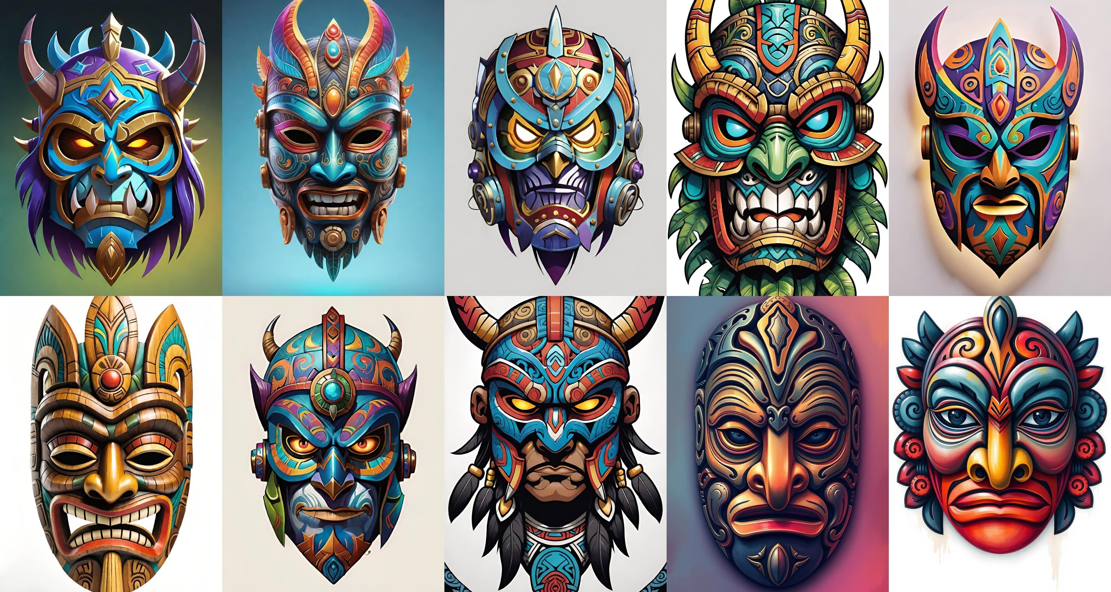 Mask bundle 38 pack 100 obj Low-poly 3D model_6