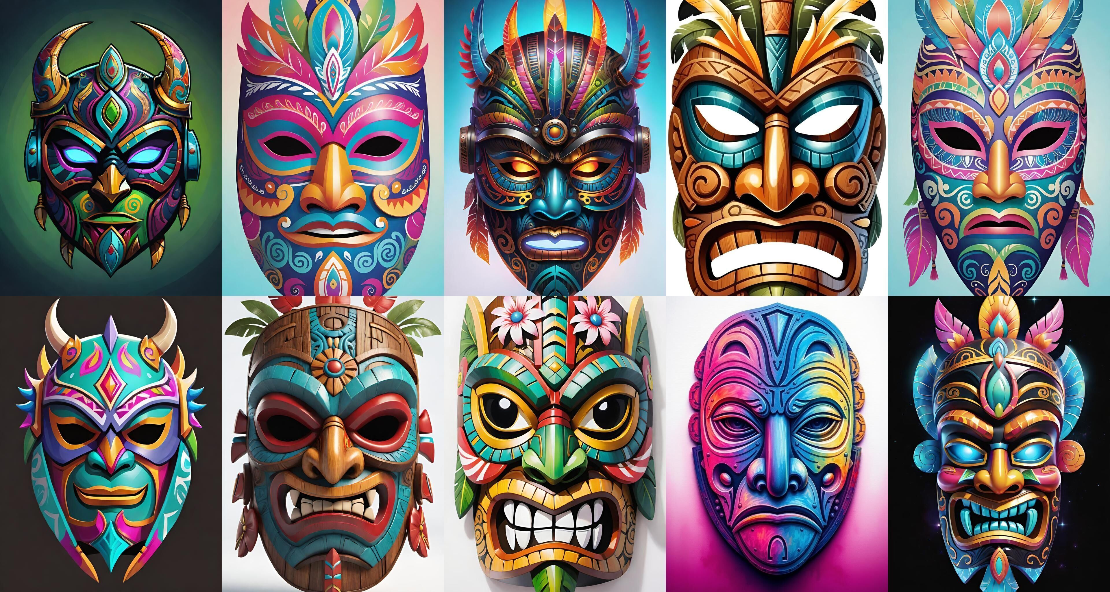 Mask bundle 20 pack 100 obj Low-poly 3D model_16