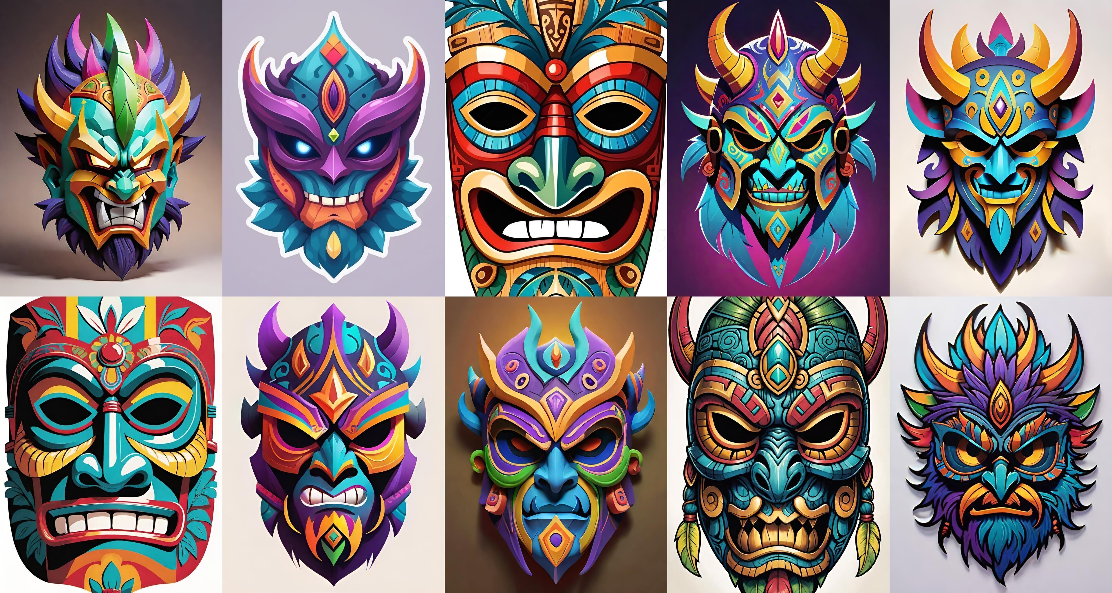 Mask bundle 20 pack 100 obj Low-poly 3D model_12