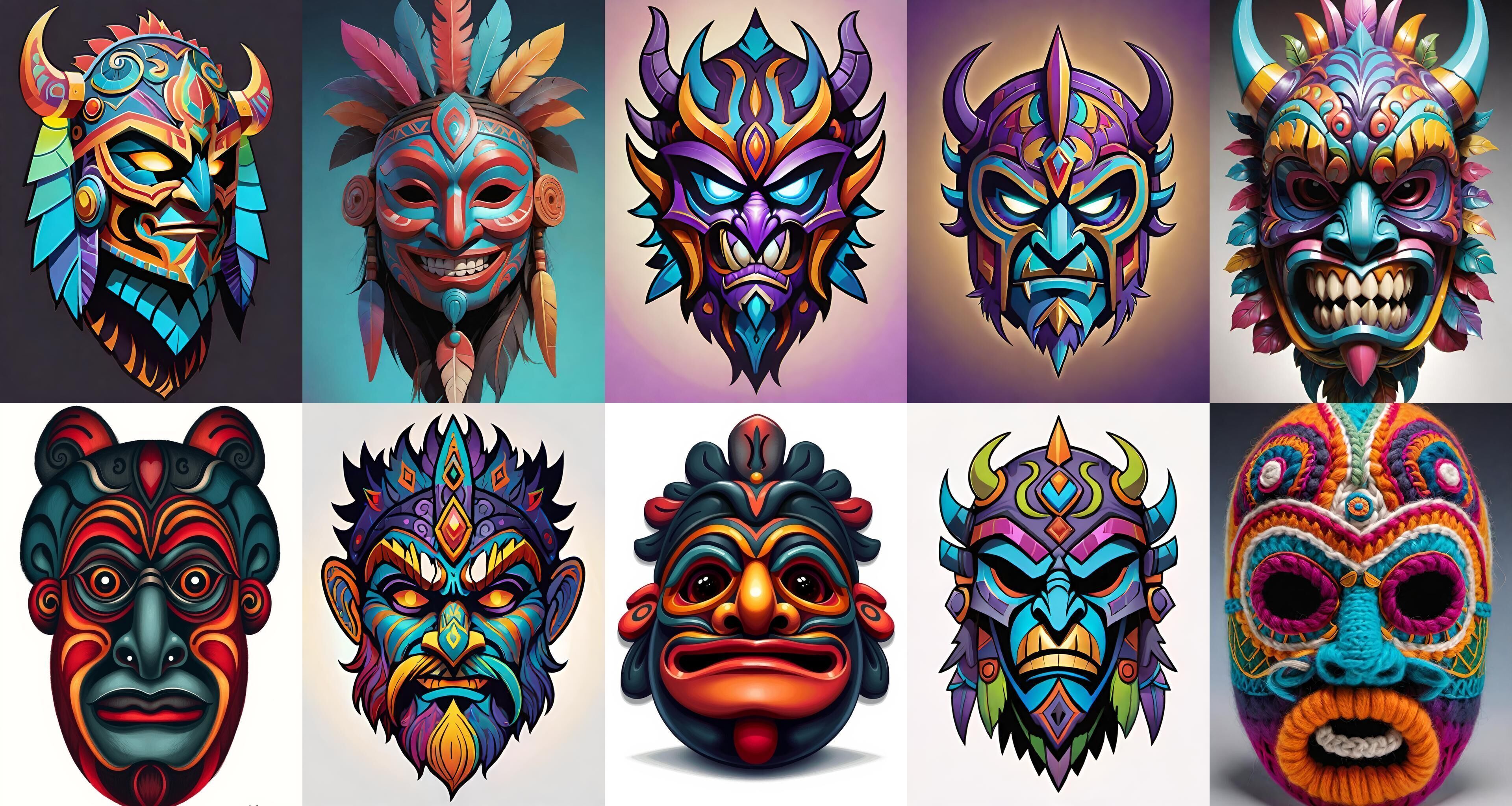 Mask bundle 20 pack 100 obj Low-poly 3D model_18