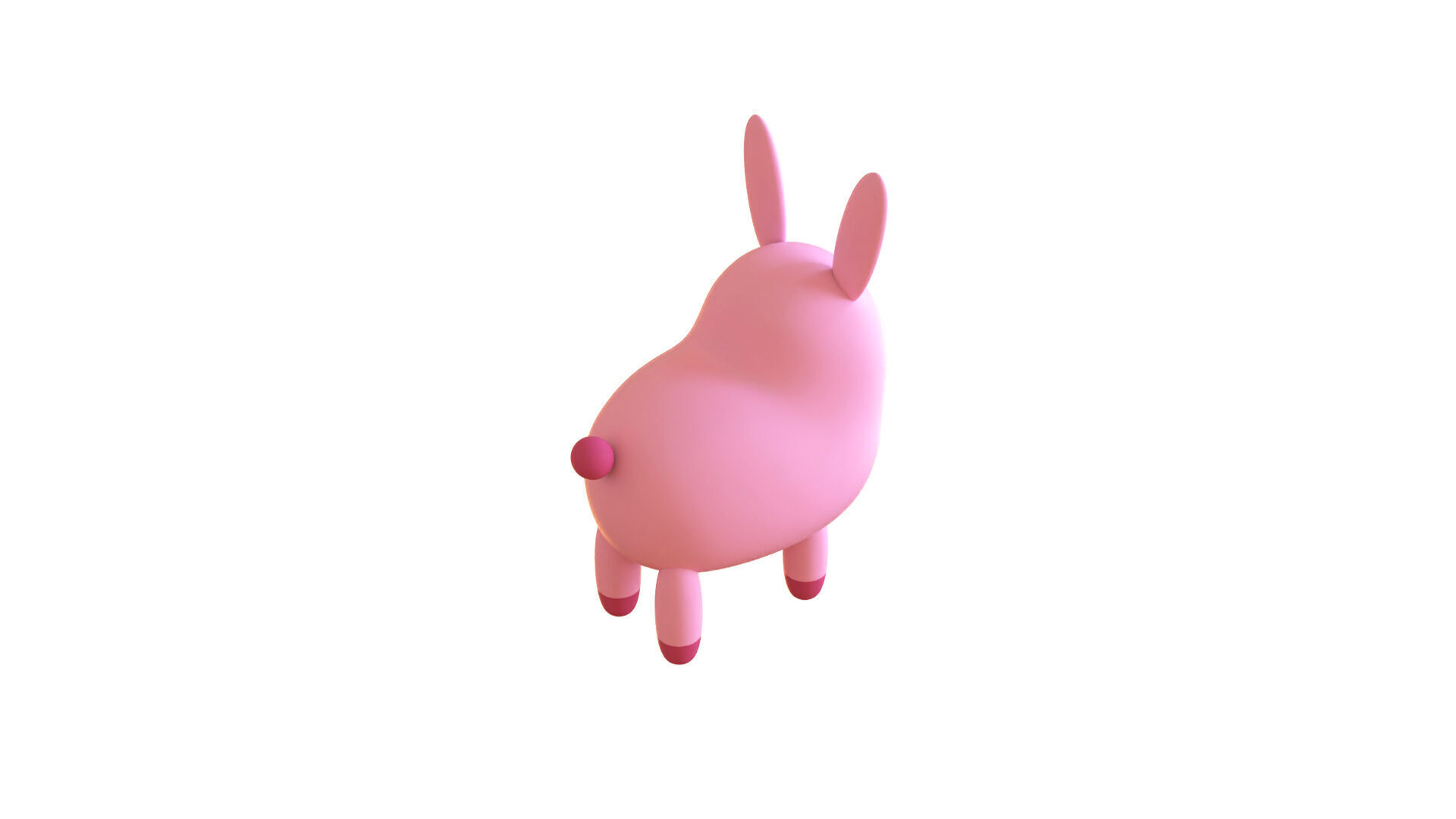 Low-Poly Rabbit Animated - Fun World Animal Low-poly 3D model_8