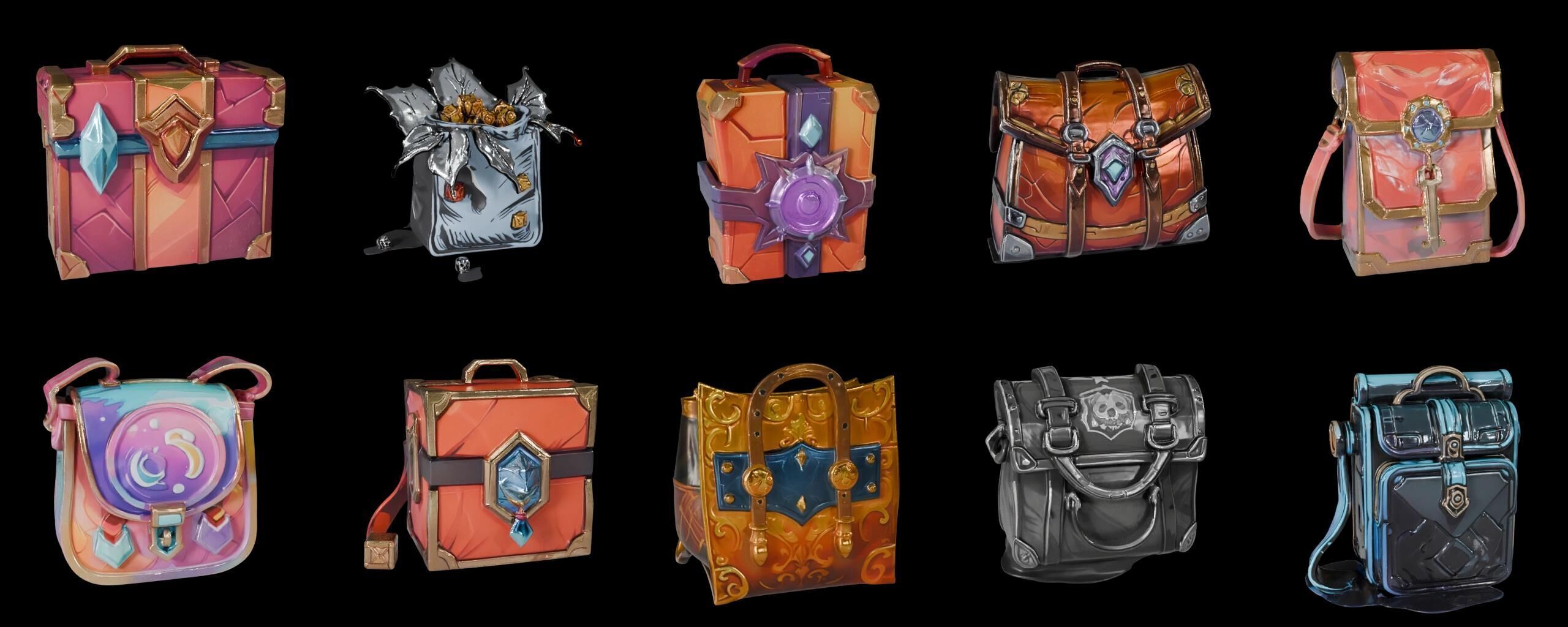 LootBag bundle 7 pack 100 fbx Low-poly 3D model_13