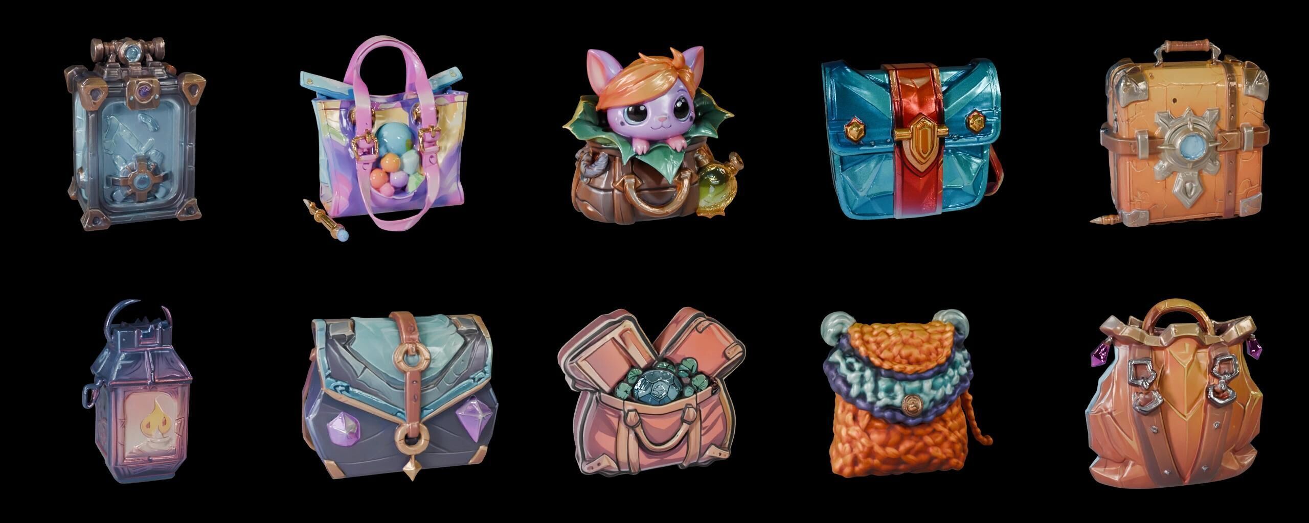 LootBag bundle 7 pack 100 fbx Low-poly 3D model_17