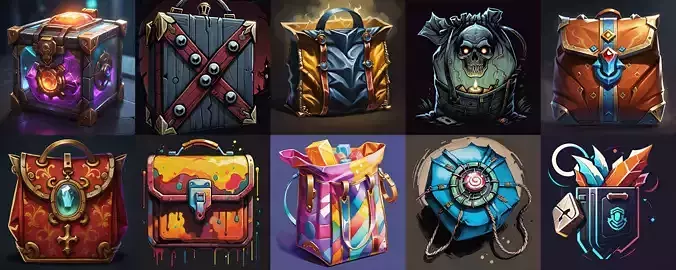 LootBag bundle 5 pack 100 fbx