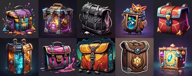 LootBag bundle 4 pack 100 fbx