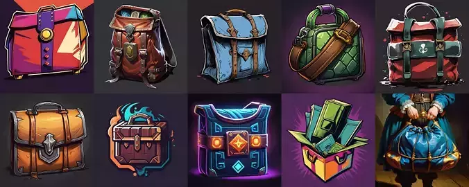 LootBag bundle 3 pack 100 fbx