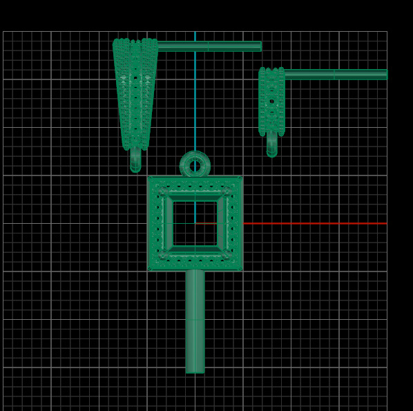 Pendant necklace with a gemstone Princess 3D model print Free 3D print model_12