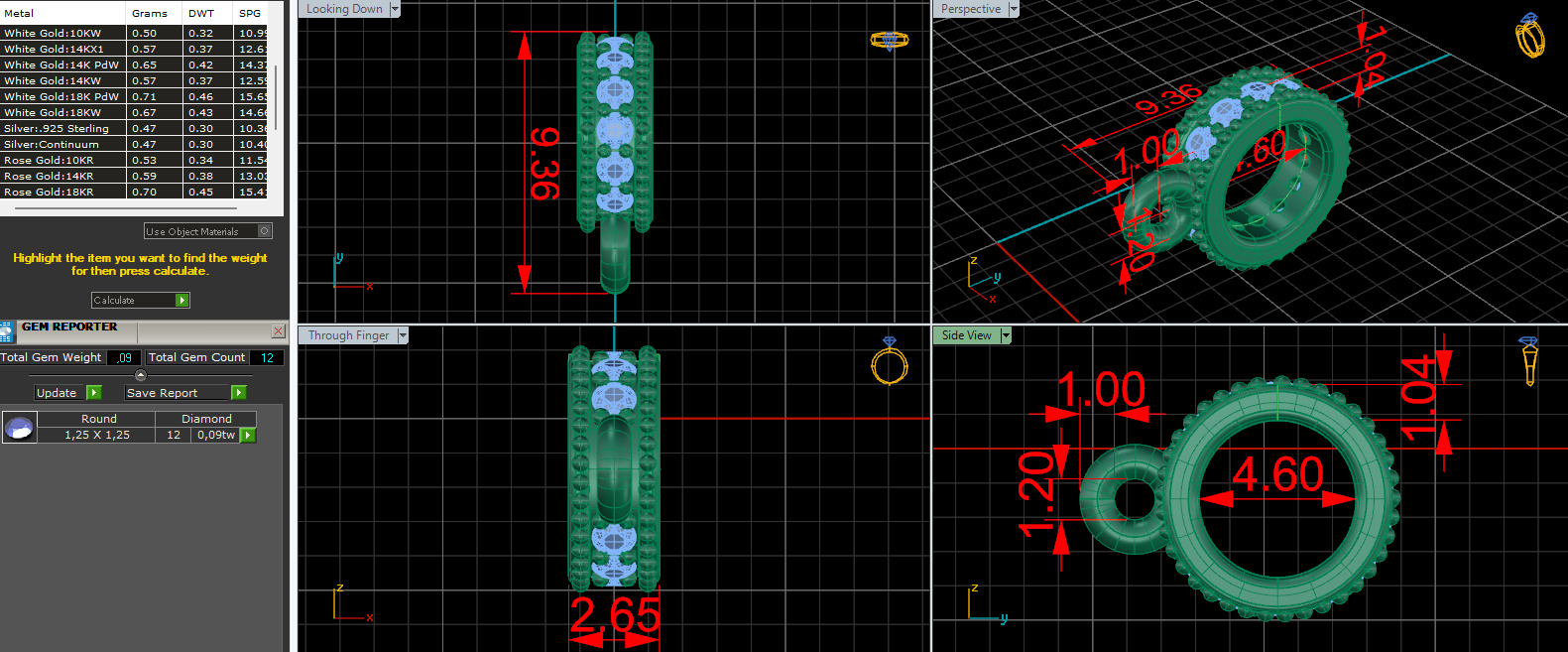 Pendant necklace with a gemstone Princess 3D model print Free 3D print model_13