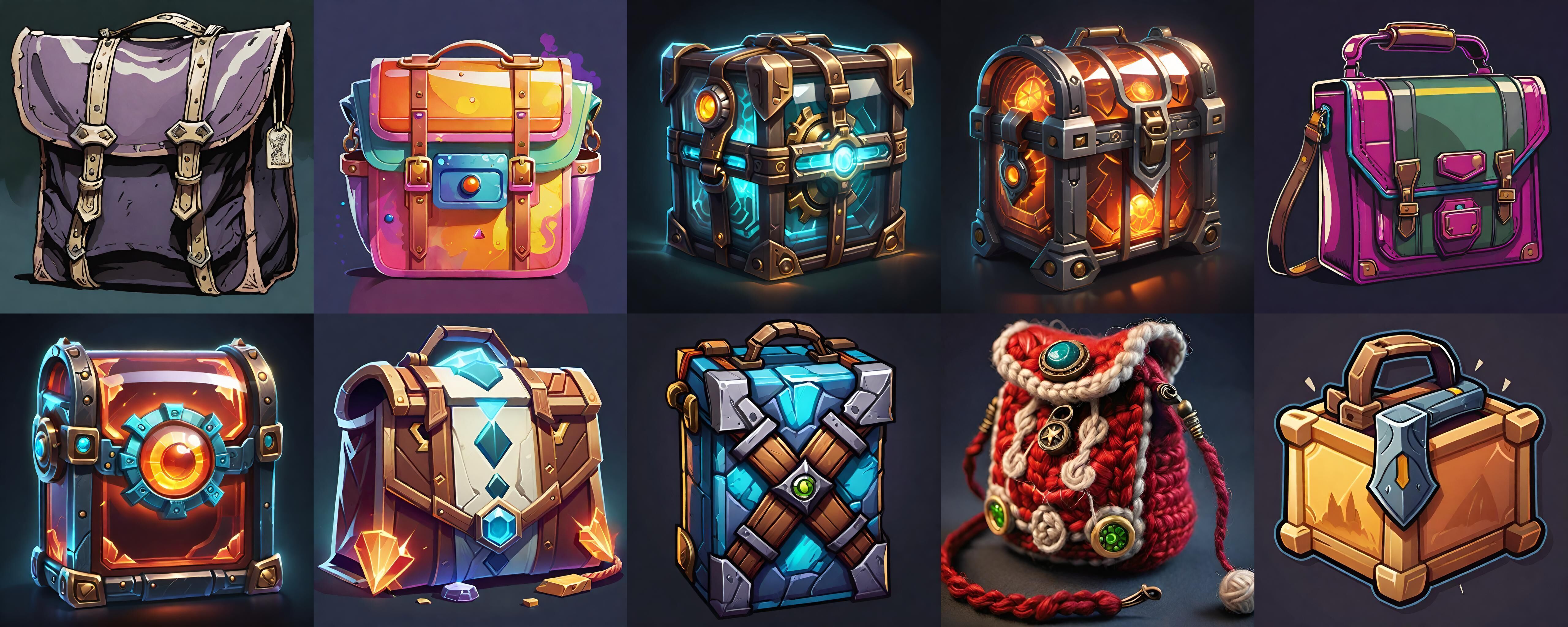 LootBag bundle 14 pack 100 fbx Low-poly 3D model_18