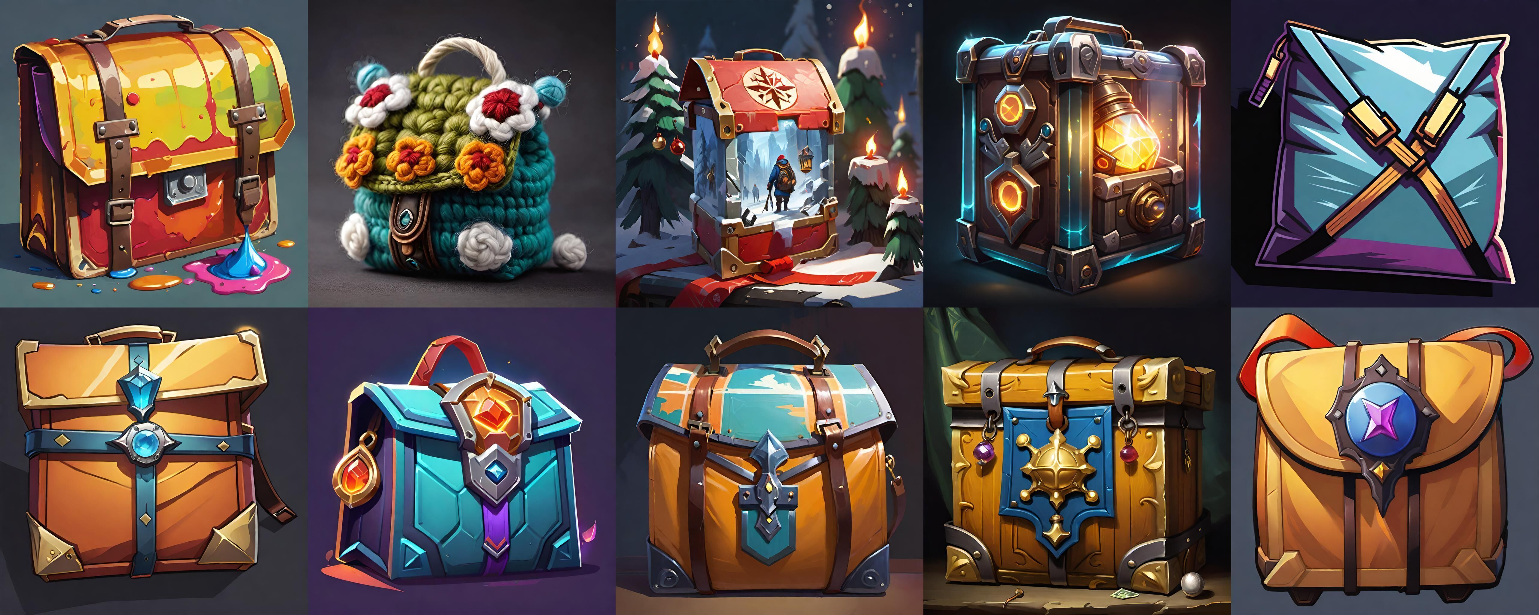 LootBag bundle 13 pack 100 fbx Low-poly 3D model_16