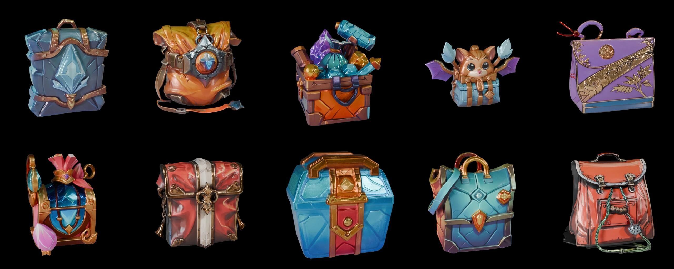 LootBag bundle 13 pack 100 fbx Low-poly 3D model_15