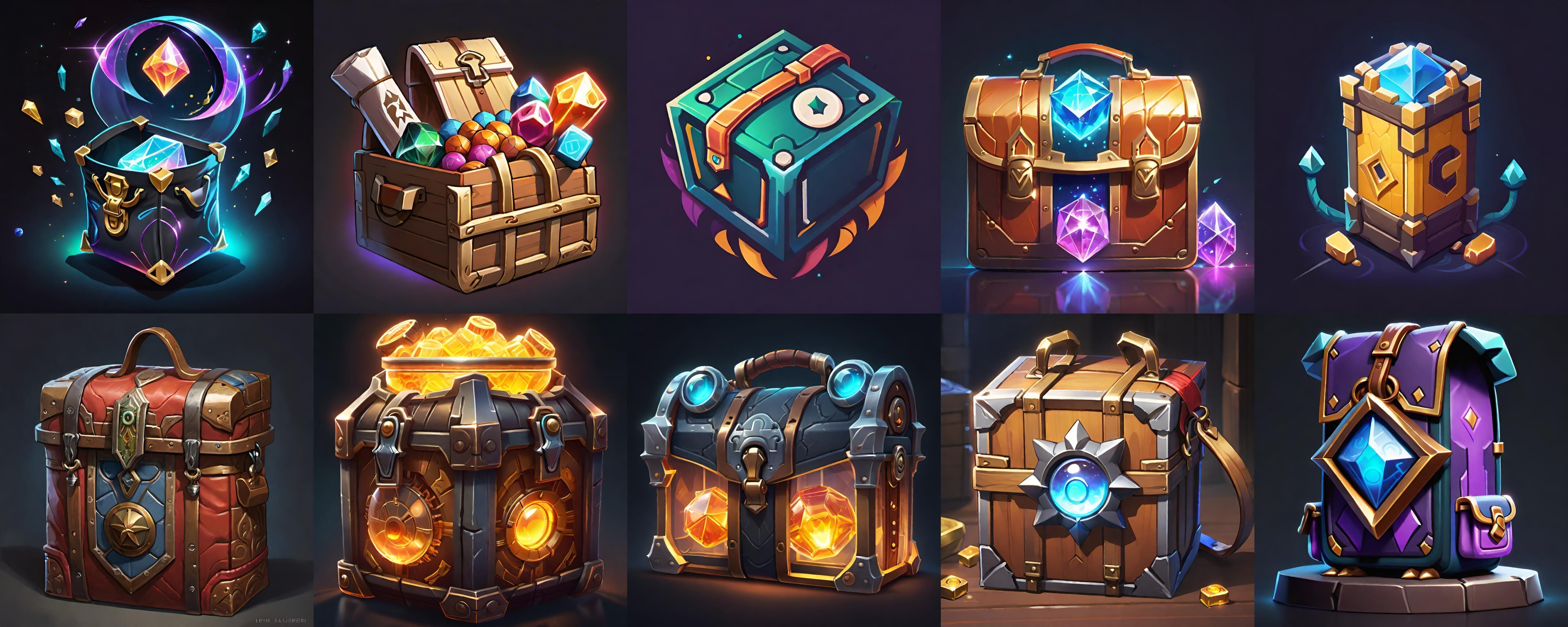 LootBag bundle 11 pack 100 fbx Low-poly 3D model_8