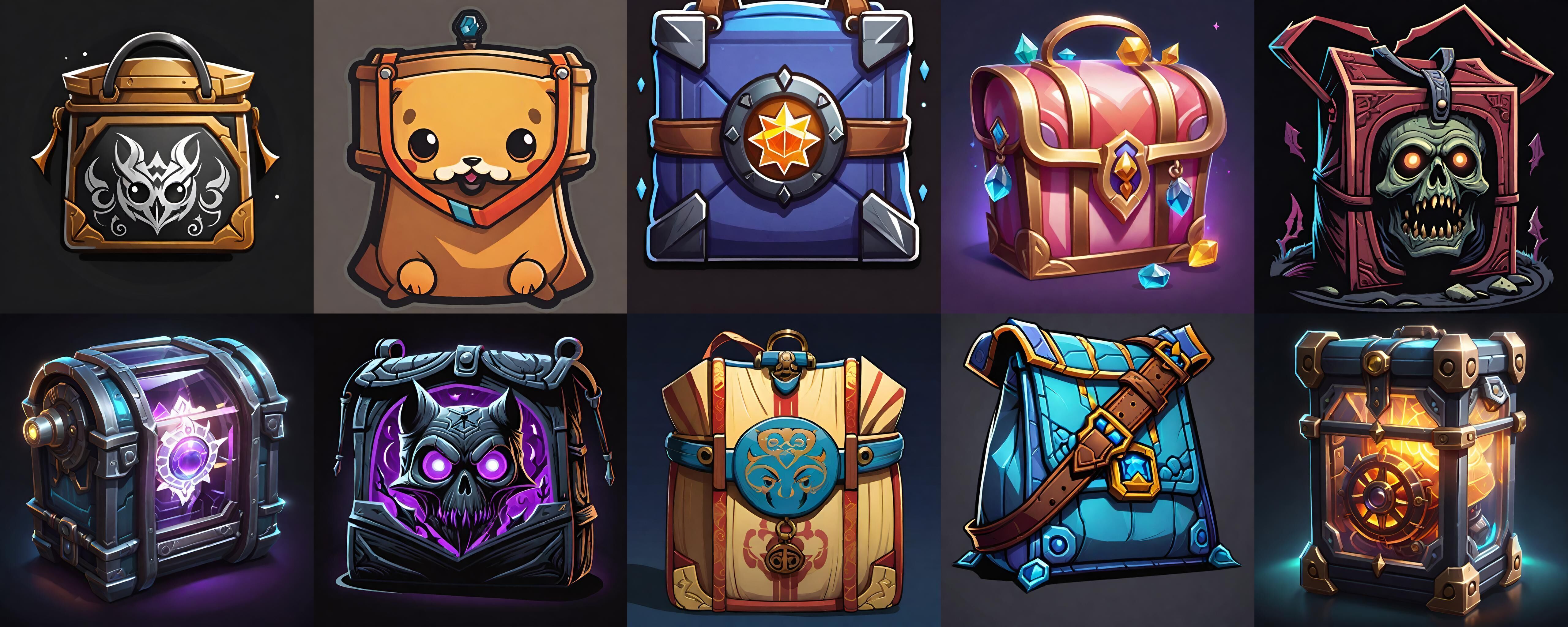 LootBag bundle 11 pack 100 fbx Low-poly 3D model_18