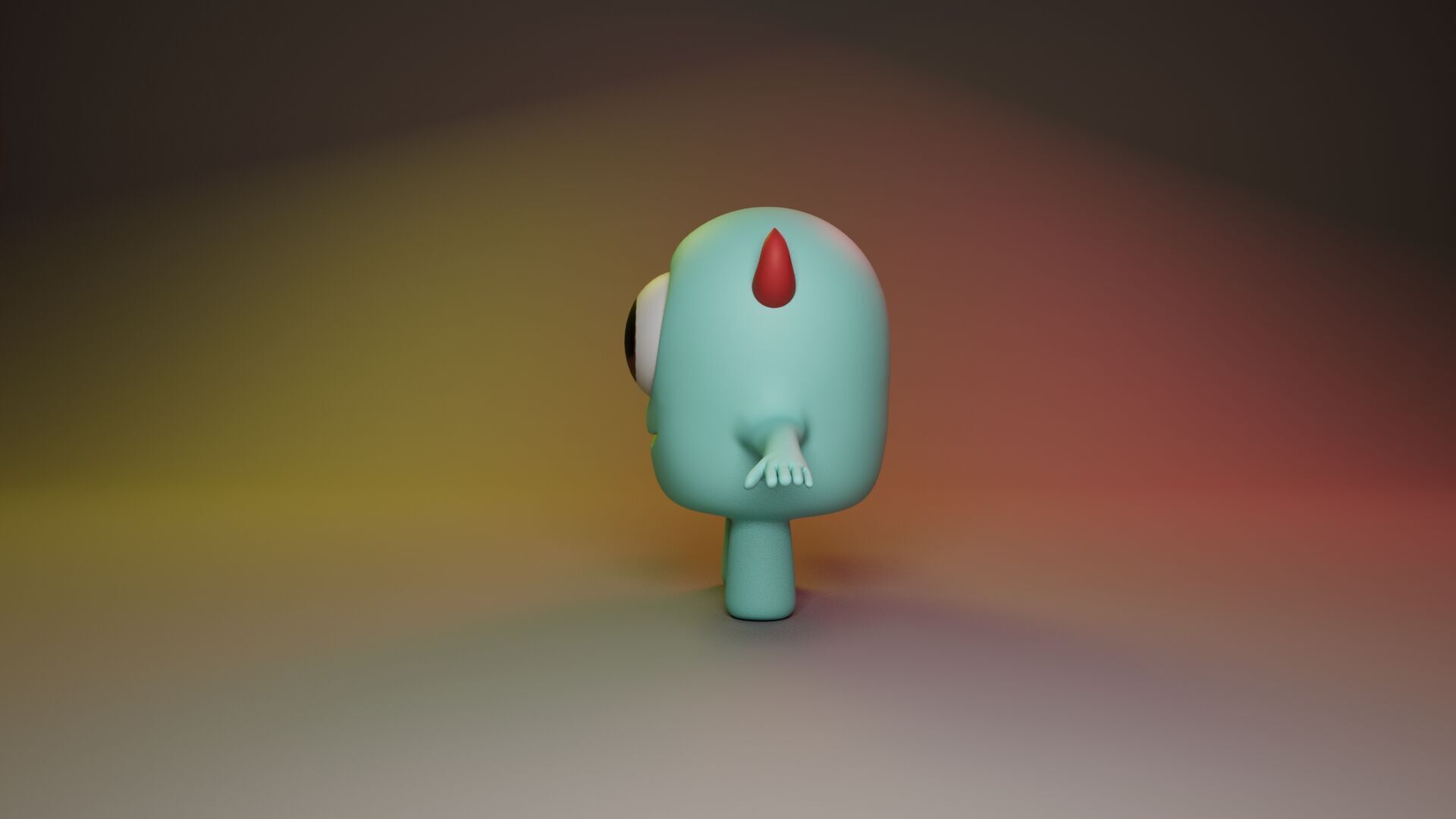 Cute Cartoon Creature Model And Rig 3D model_1