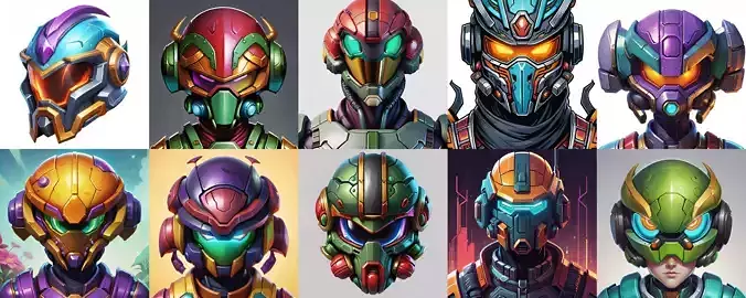 Helmet bundle 3 pack 100 obj