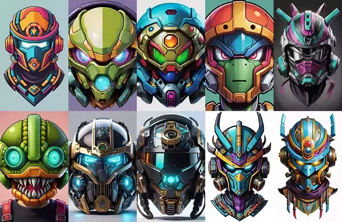 Helmet bundle 11 pack 100 obj