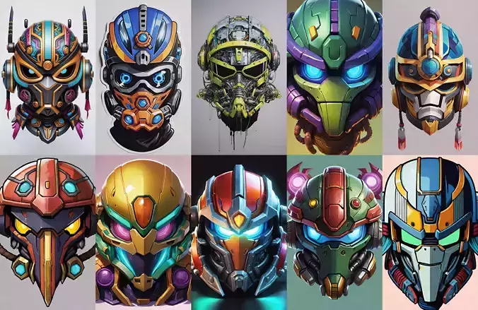 Helmet bundle 10 pack 100 obj