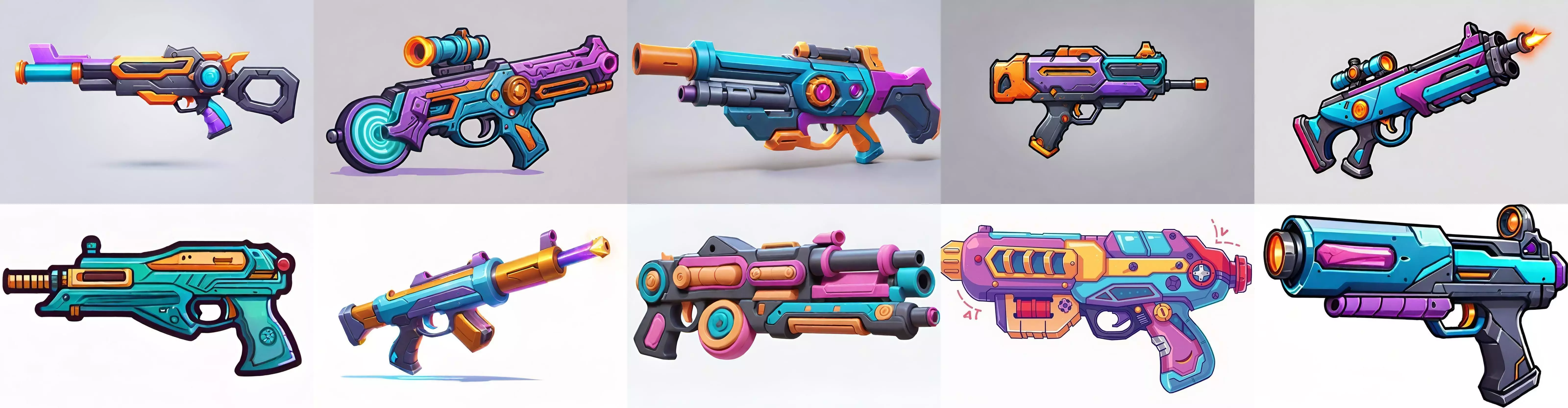 GunWeapon bundle 9 pack 100 fbx Low-poly 3D model_0