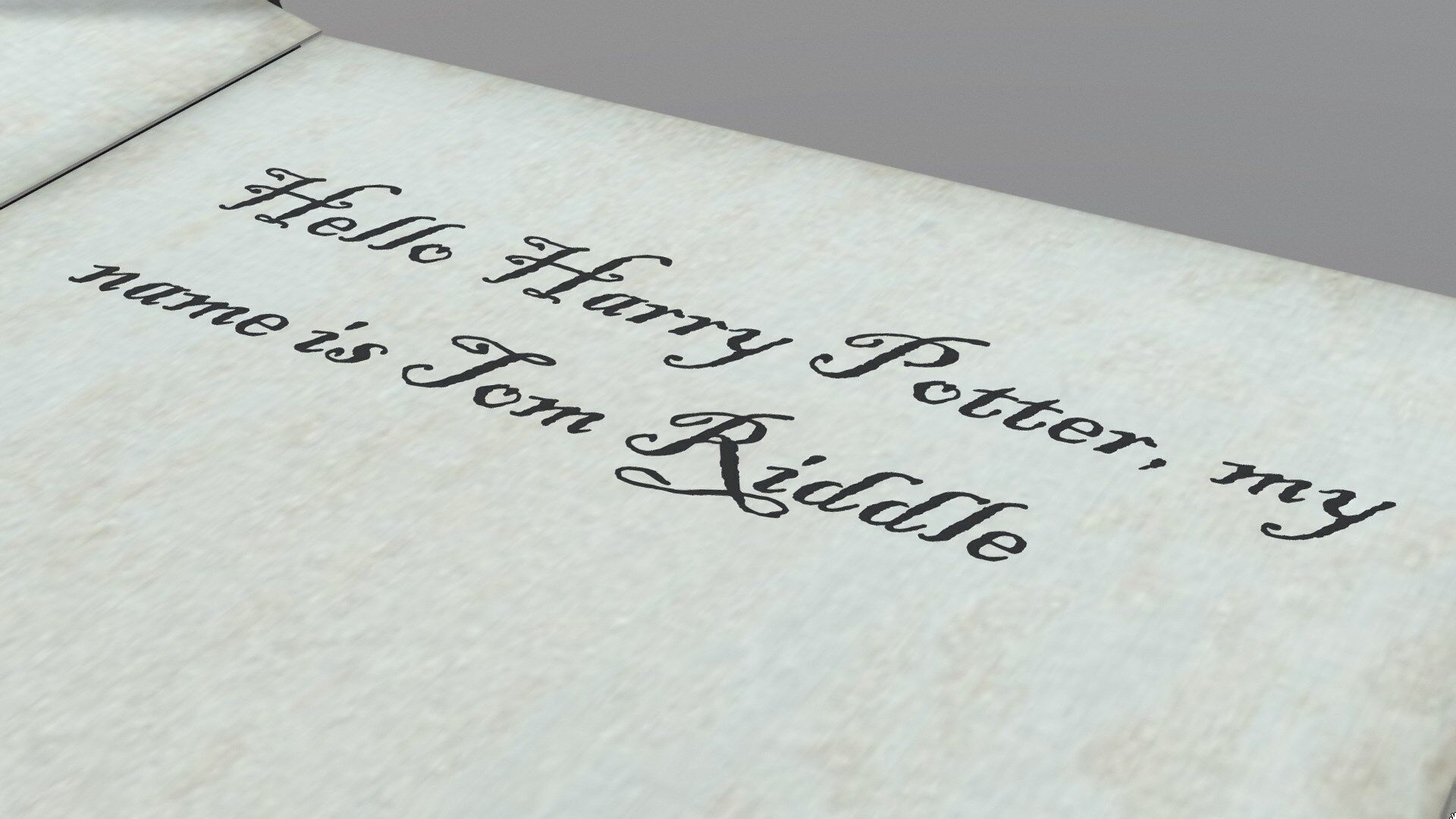 Tom Riddle diary animated 3D model_5
