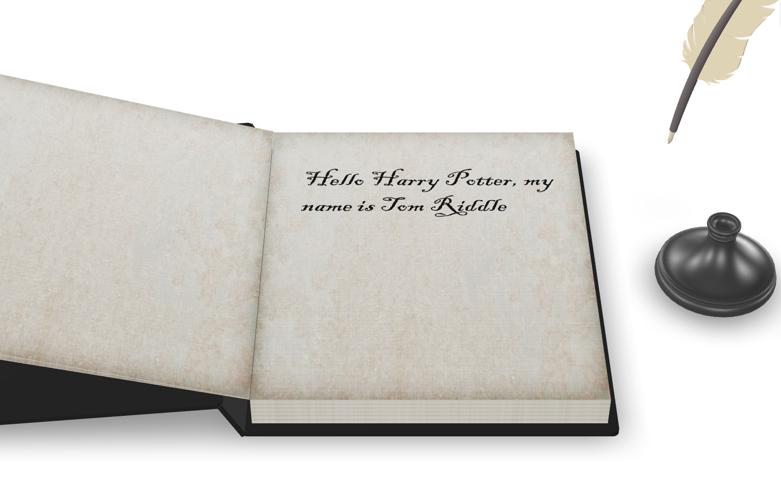 Tom Riddle diary animated 3D model_17