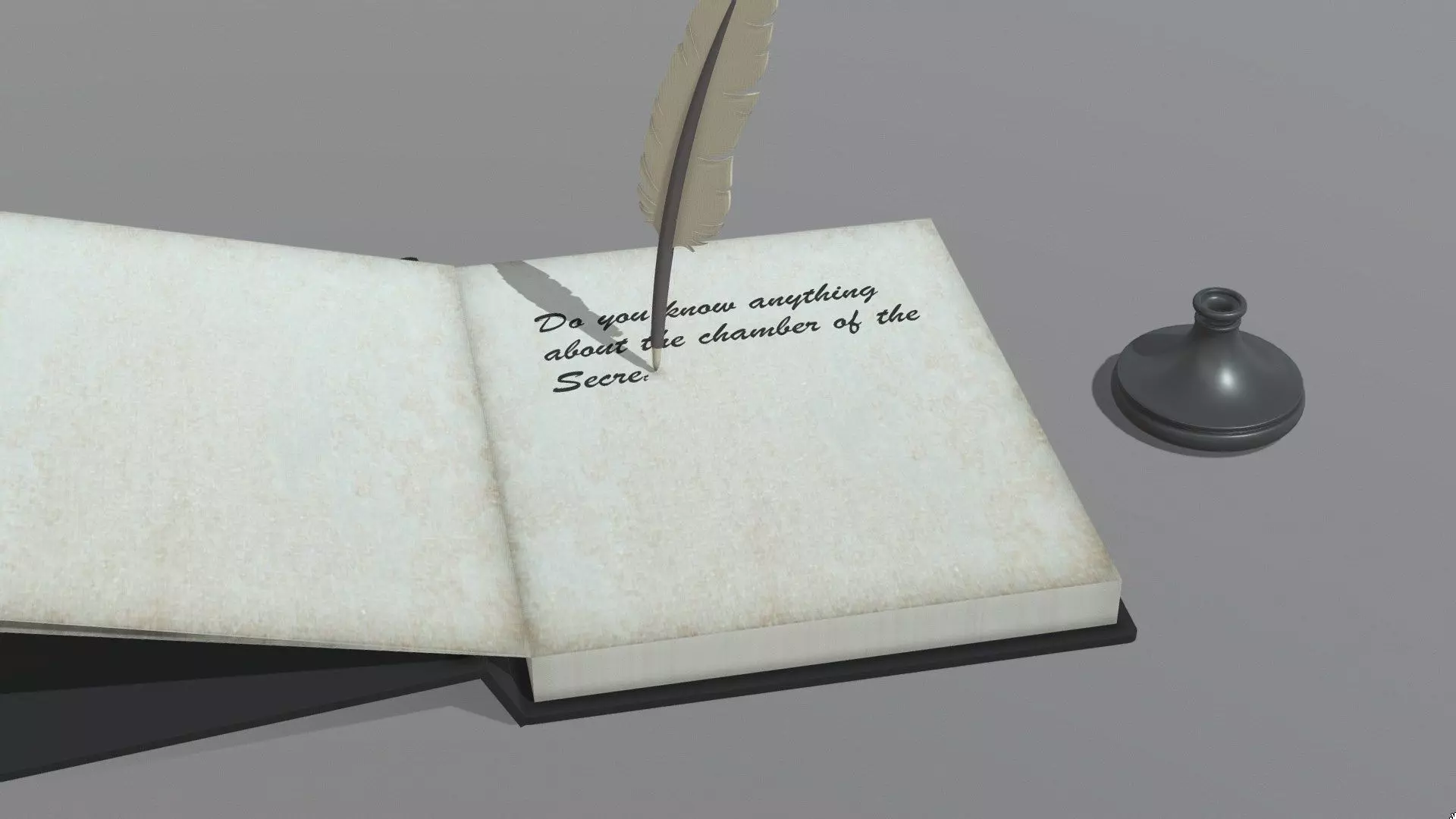 Tom Riddle diary animated 3D model_0