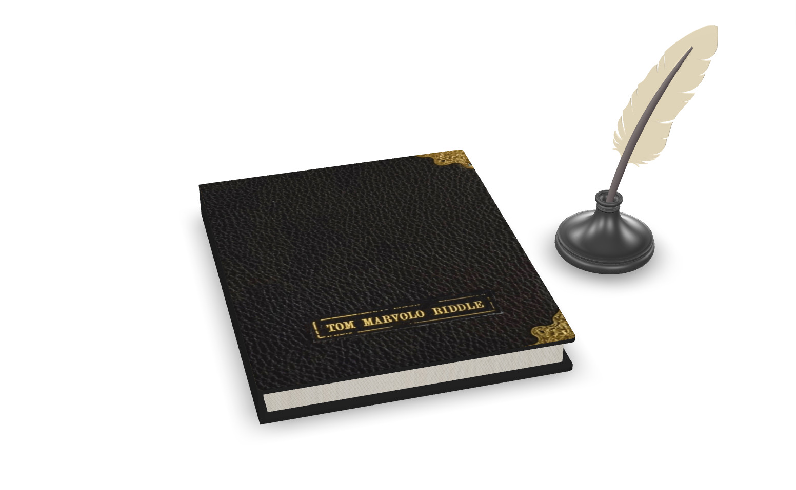 Tom Riddle diary animated 3D model_10