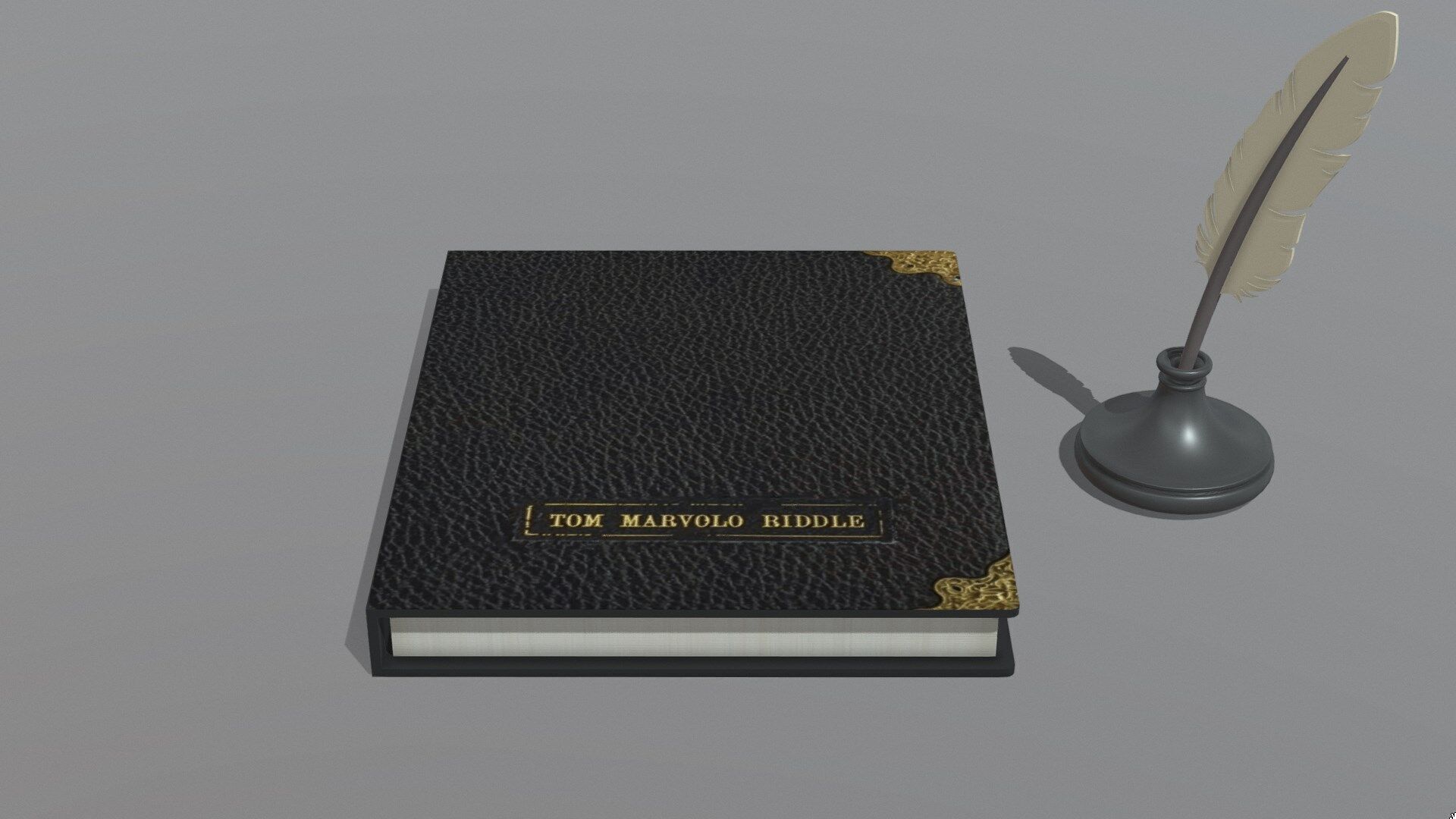 Tom Riddle diary animated 3D model_2