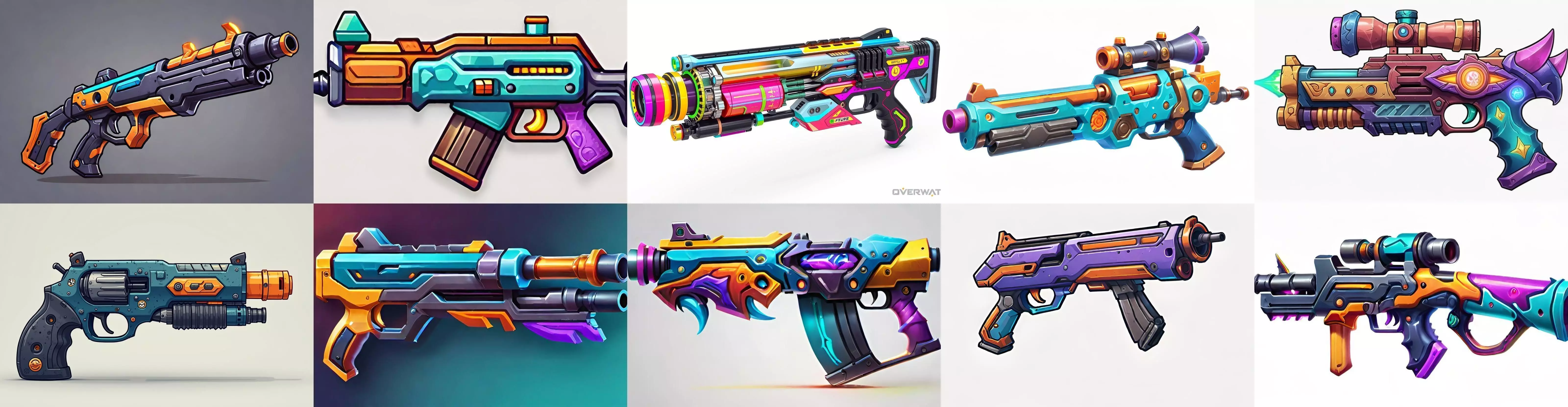 GunWeapon bundle 8 pack 100 fbx Low-poly 3D model_0