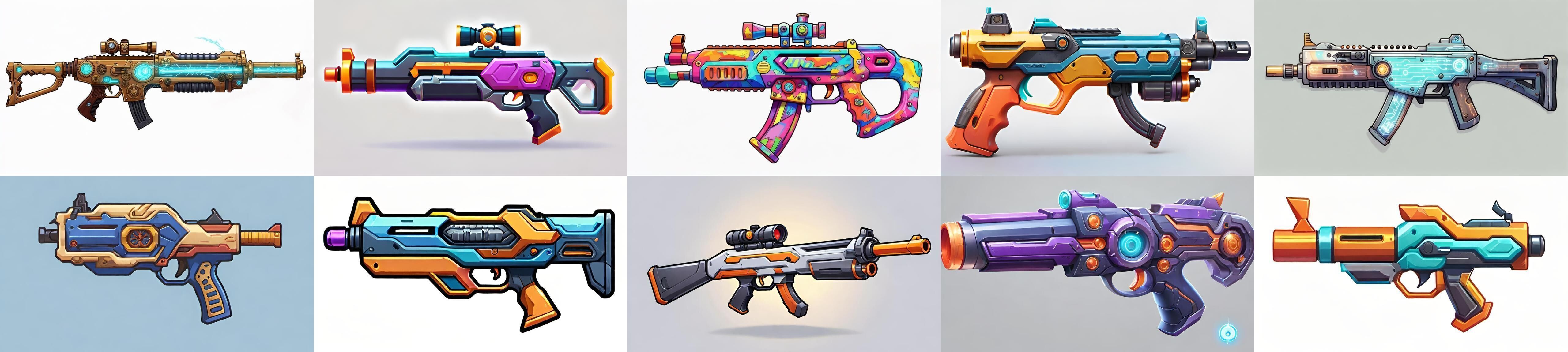 GunWeapon bundle 8 pack 100 fbx Low-poly 3D model_8