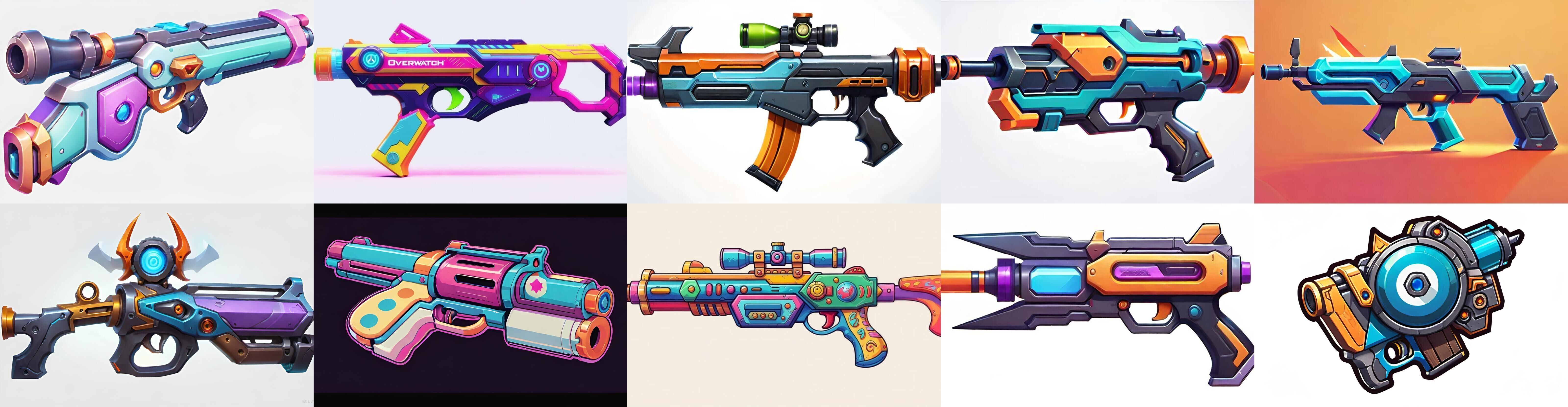 GunWeapon bundle 7 pack 100 fbx Low-poly 3D model_4