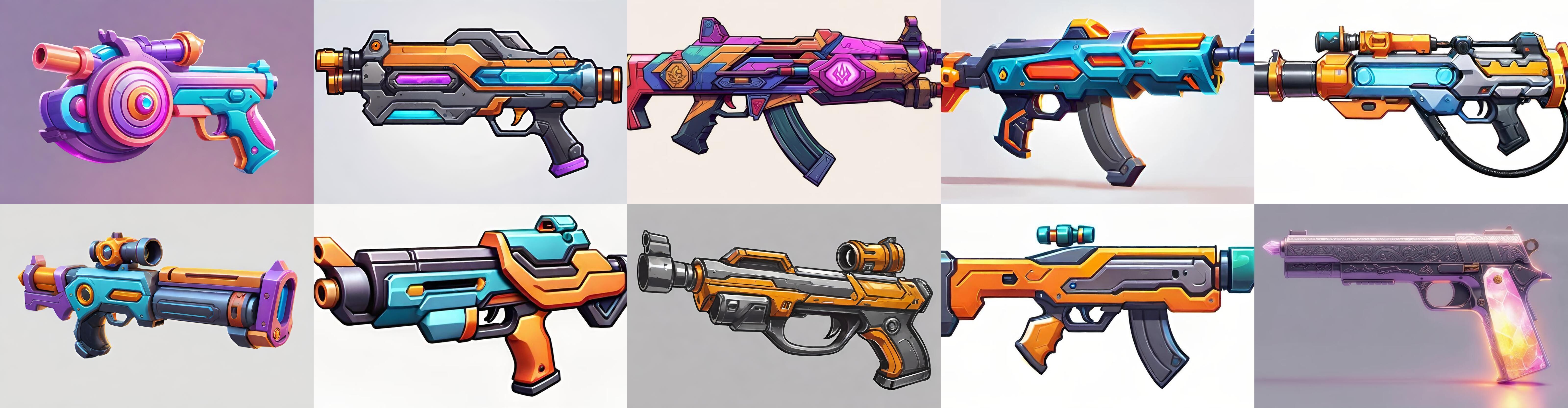 GunWeapon bundle 7 pack 100 fbx Low-poly 3D model_8