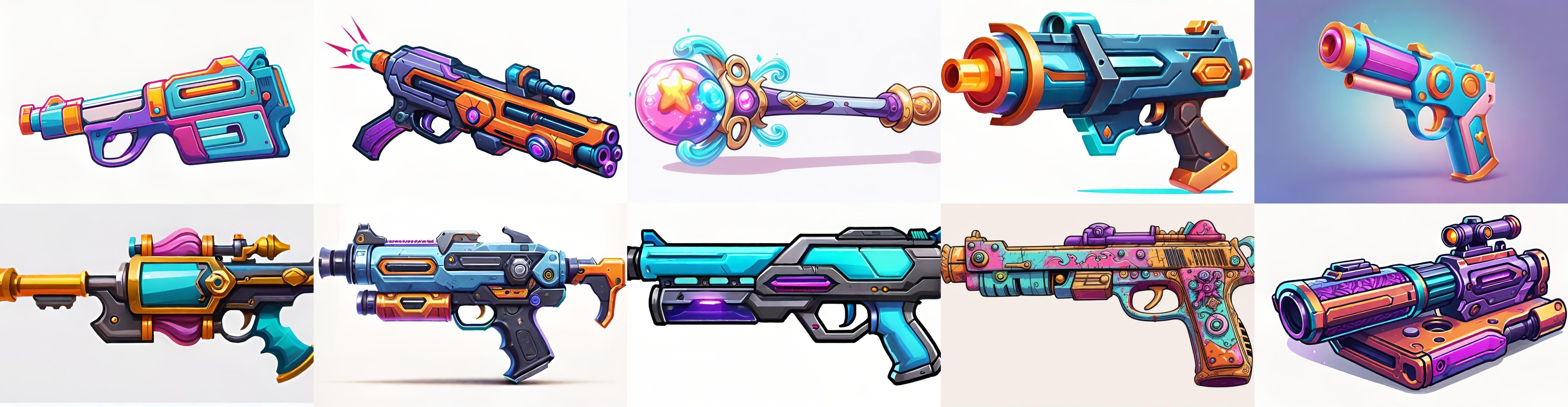 GunWeapon bundle 7 pack 100 fbx Low-poly 3D model_6