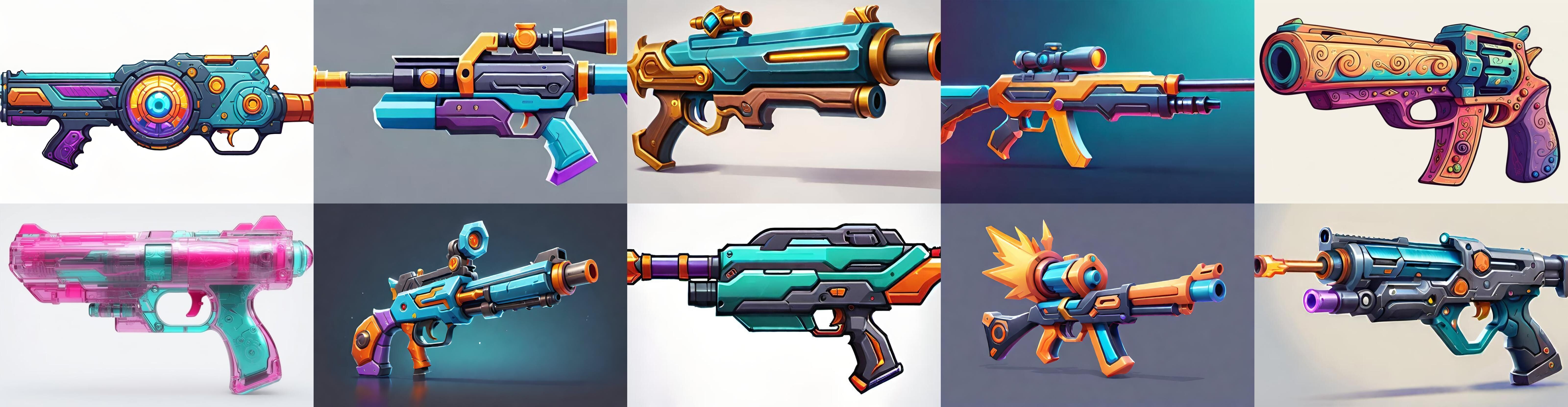 GunWeapon bundle 7 pack 100 fbx Low-poly 3D model_2