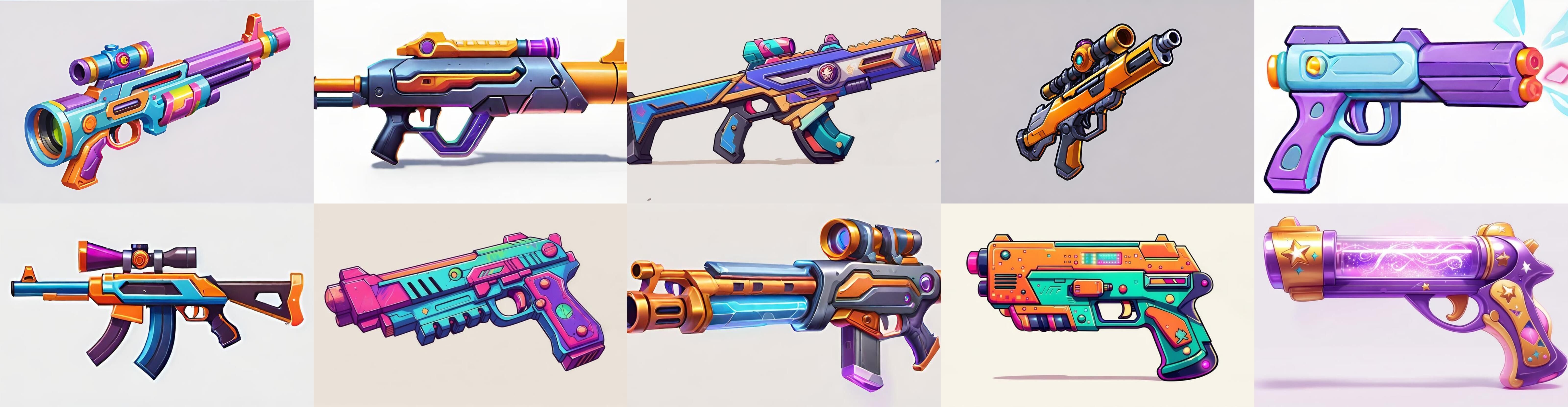 GunWeapon bundle 6 pack 100 fbx Low-poly 3D model_8