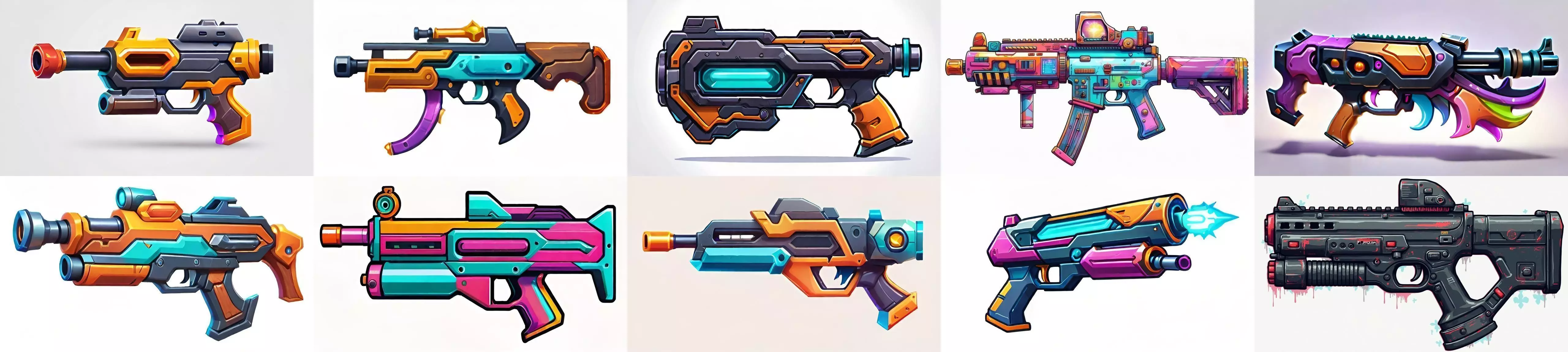 GunWeapon bundle 6 pack 100 fbx Low-poly 3D model_0