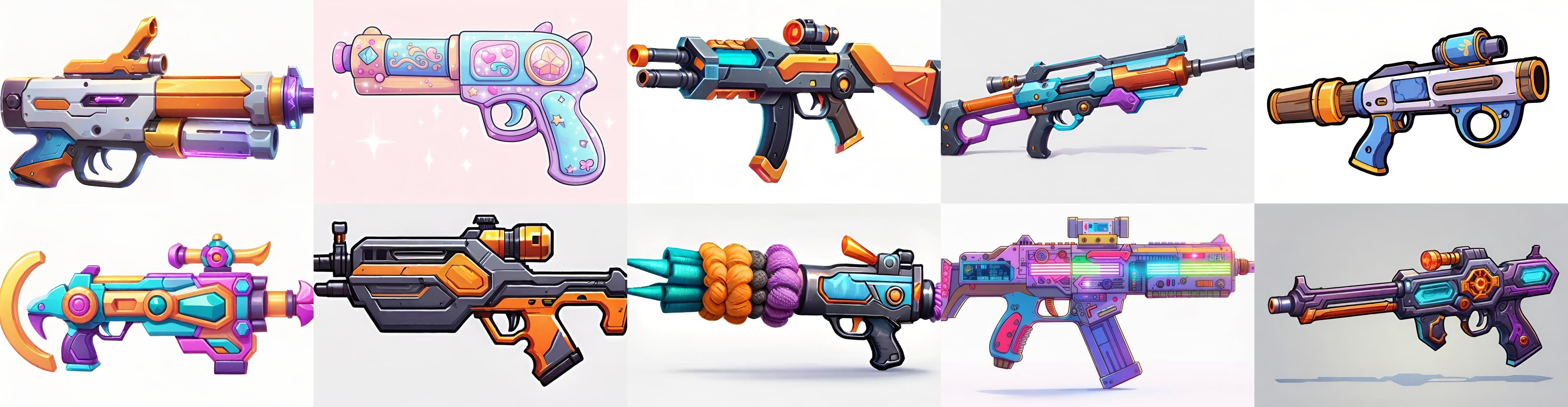 GunWeapon bundle 5 pack 100 fbx Low-poly 3D model_18