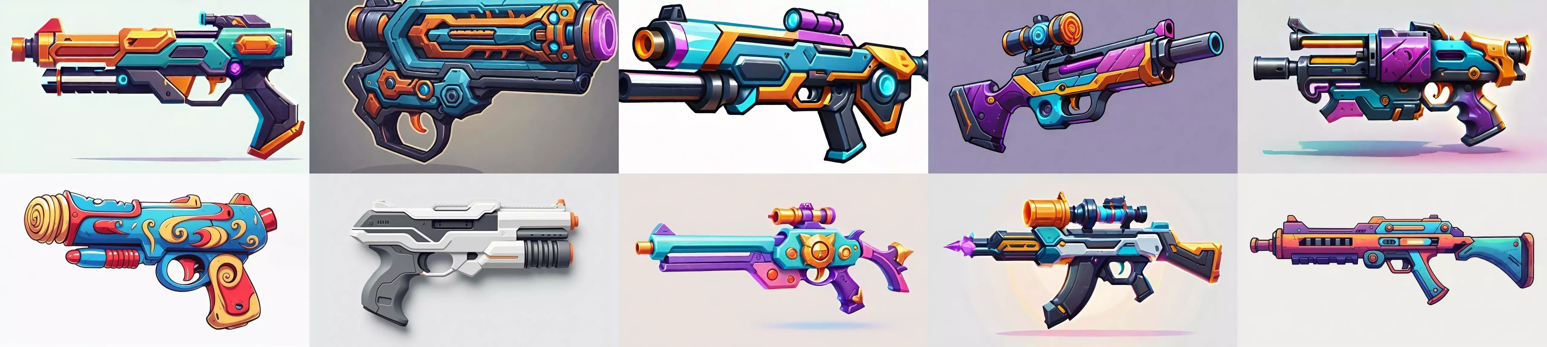 GunWeapon bundle 5 pack 100 fbx Low-poly 3D model_0