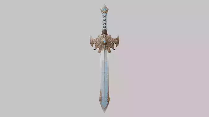 Detailed 3D model of a modern sword