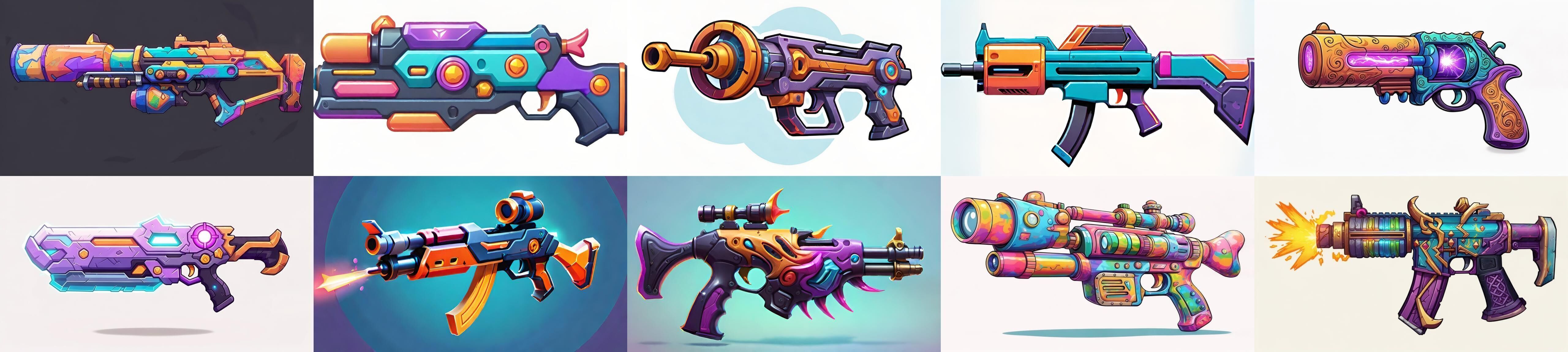 GunWeapon bundle 3 pack 100 fbx Low-poly 3D model_6