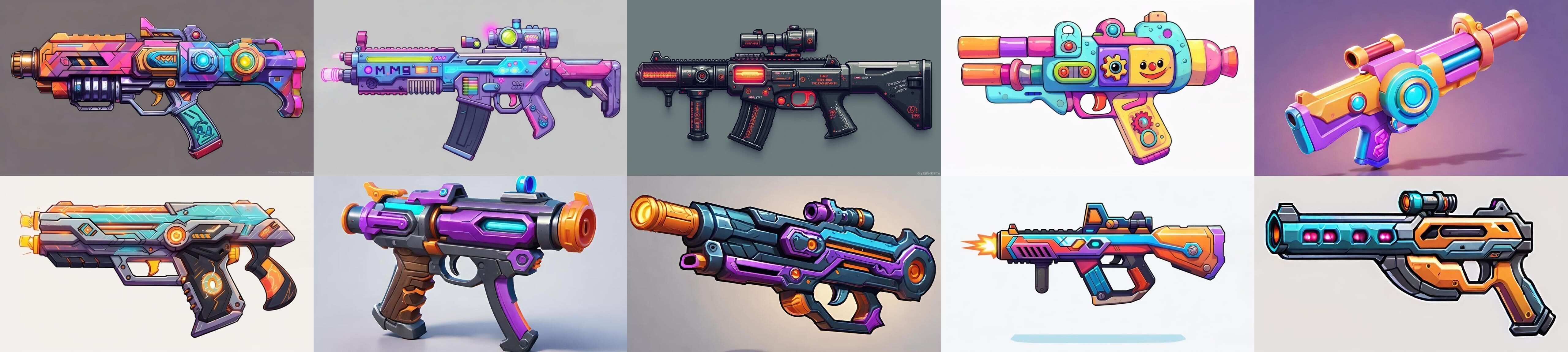 GunWeapon bundle 3 pack 100 fbx Low-poly 3D model_18